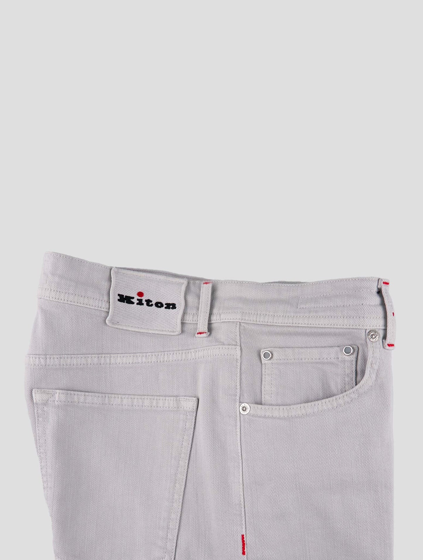 Kiton Gray Cotton Ea Jeans