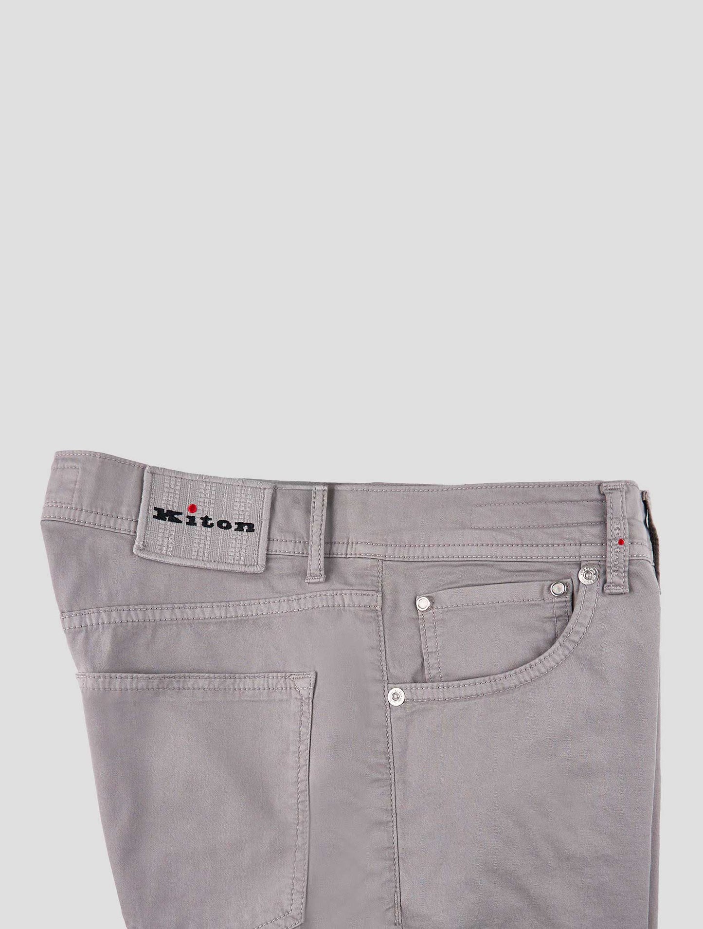 Kiton Gray Cotton Ea Jeans