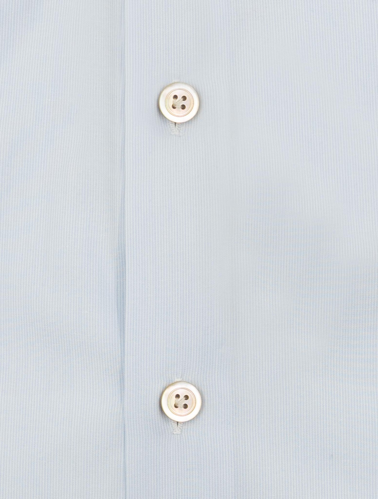 Kiton Light Blue White Cotton Shirt