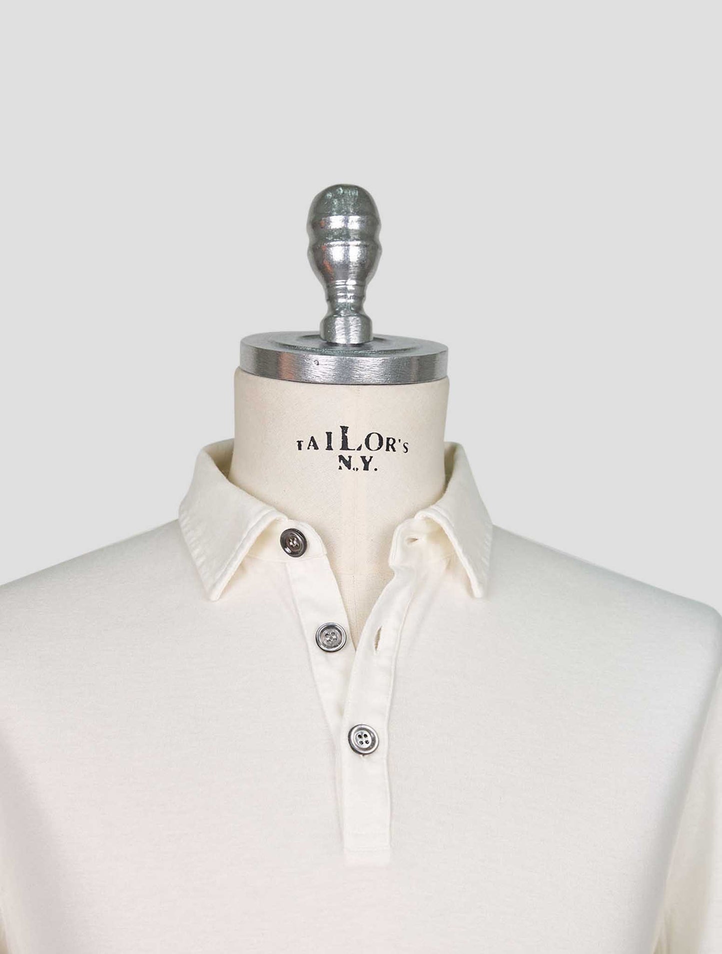 Kiton Beige Cotton Cashmere Sweater Polo