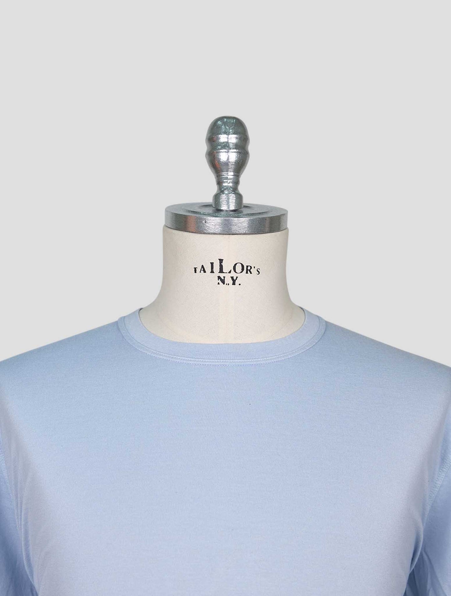Kiton Light Blue Cotton Cashmere T-Shirt