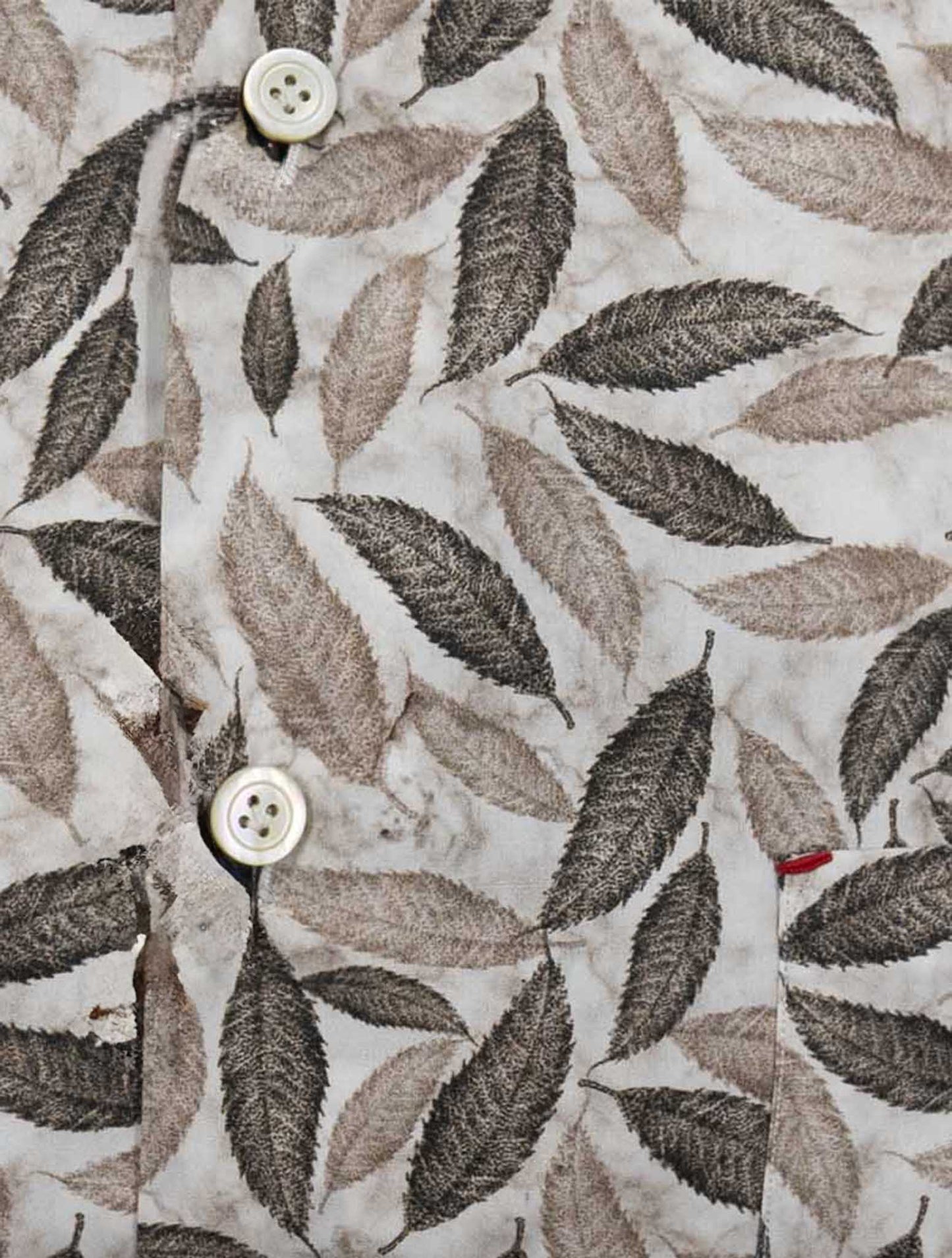 Kiton Brown White Cotton Shirt Nerano