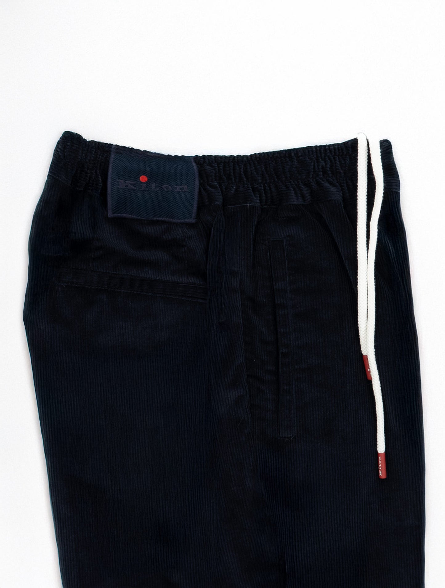 Kiton Blue Cotton Wool Ea Velvet Pants