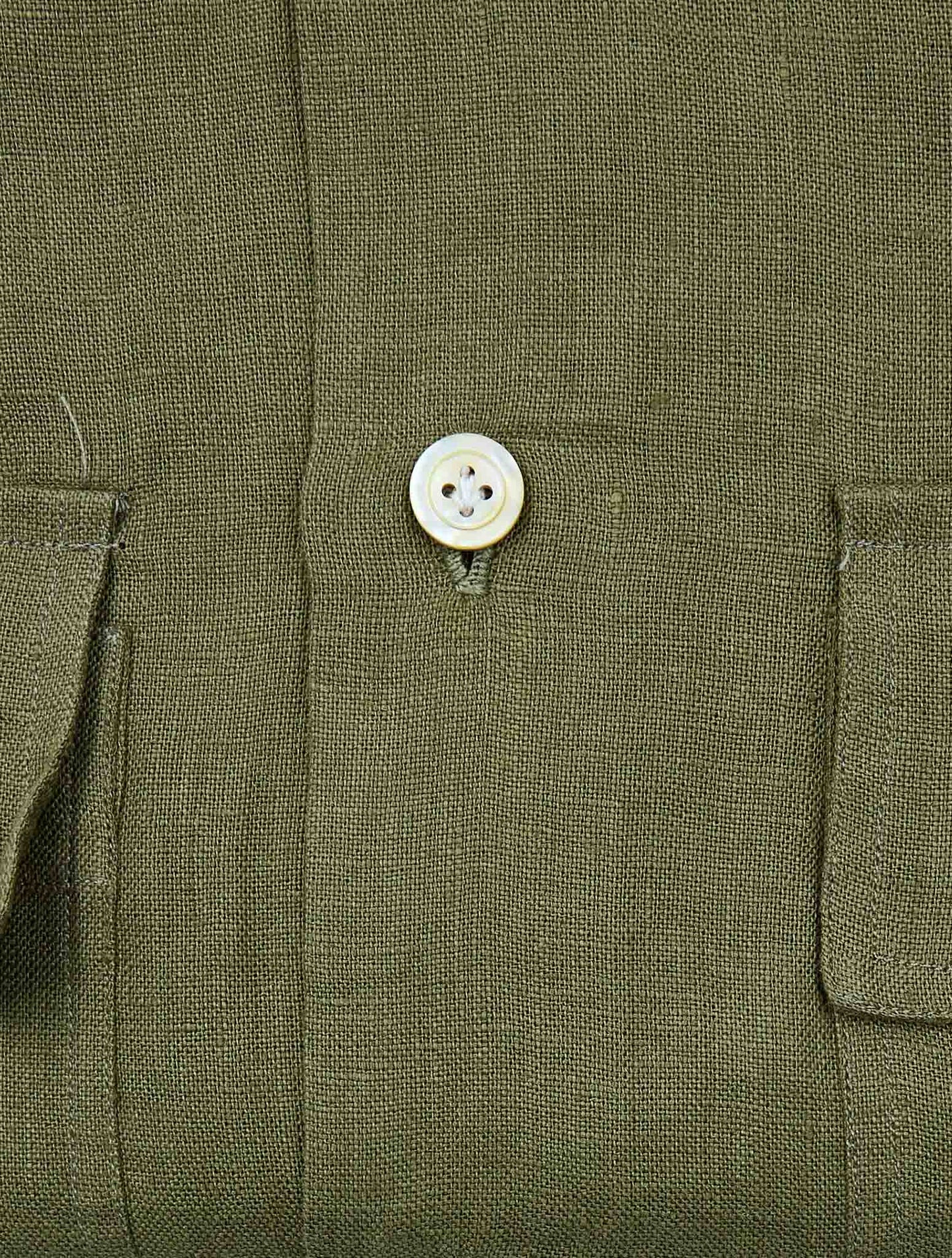 Kiton Green Linen Shirt