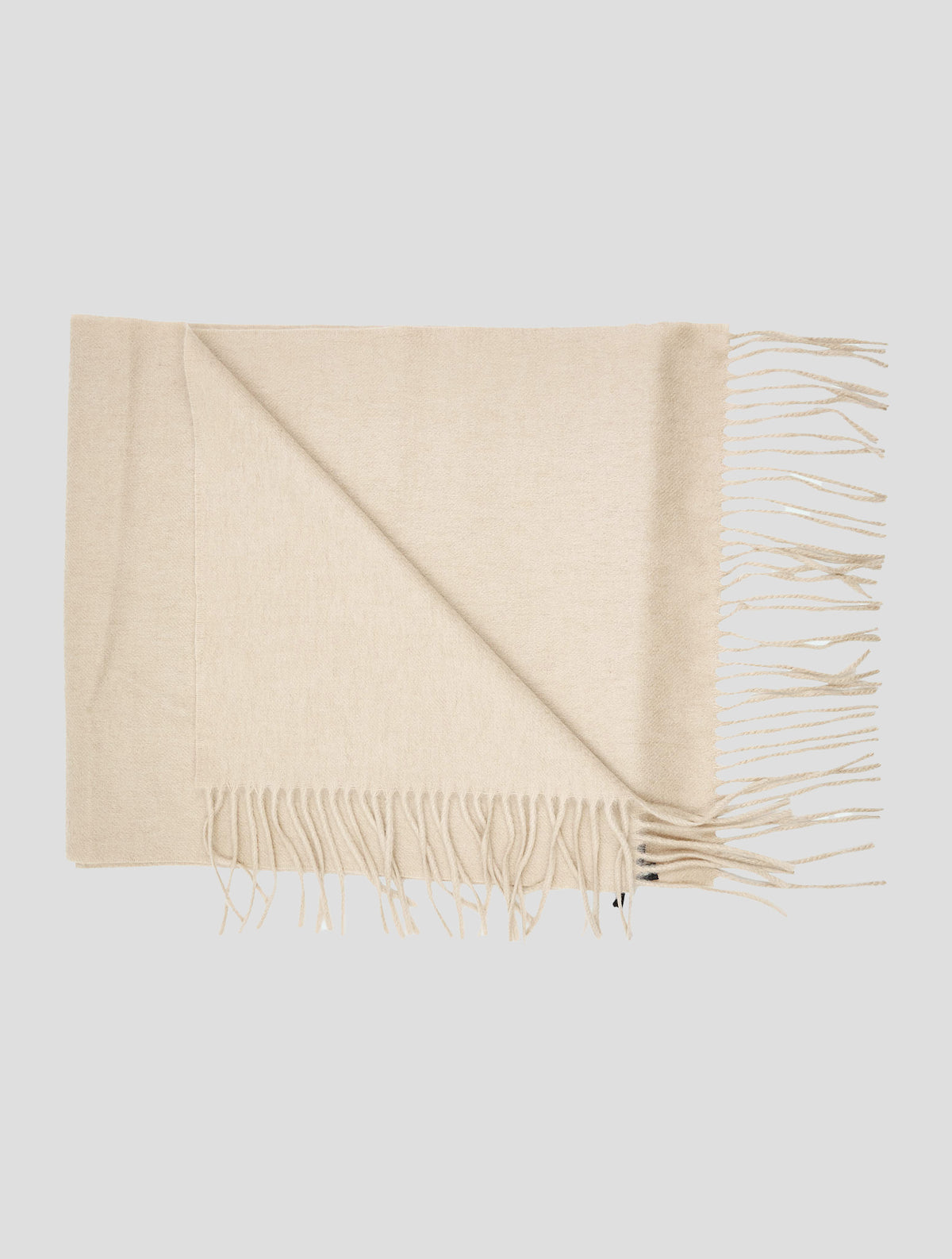 Kiton Beige Cashmere Scarf 37x180