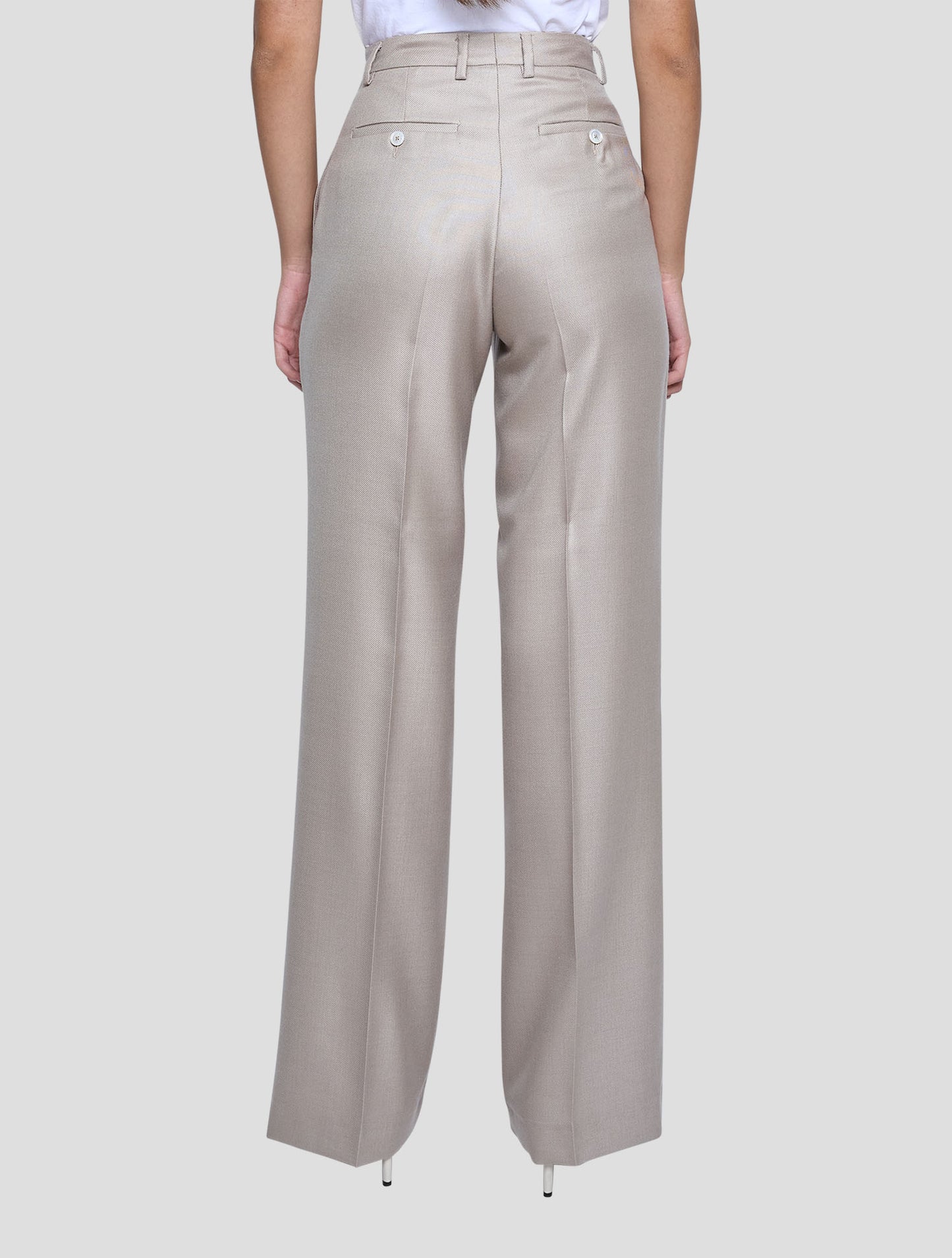 Kiton Beige Cashmere Silk Pants Women