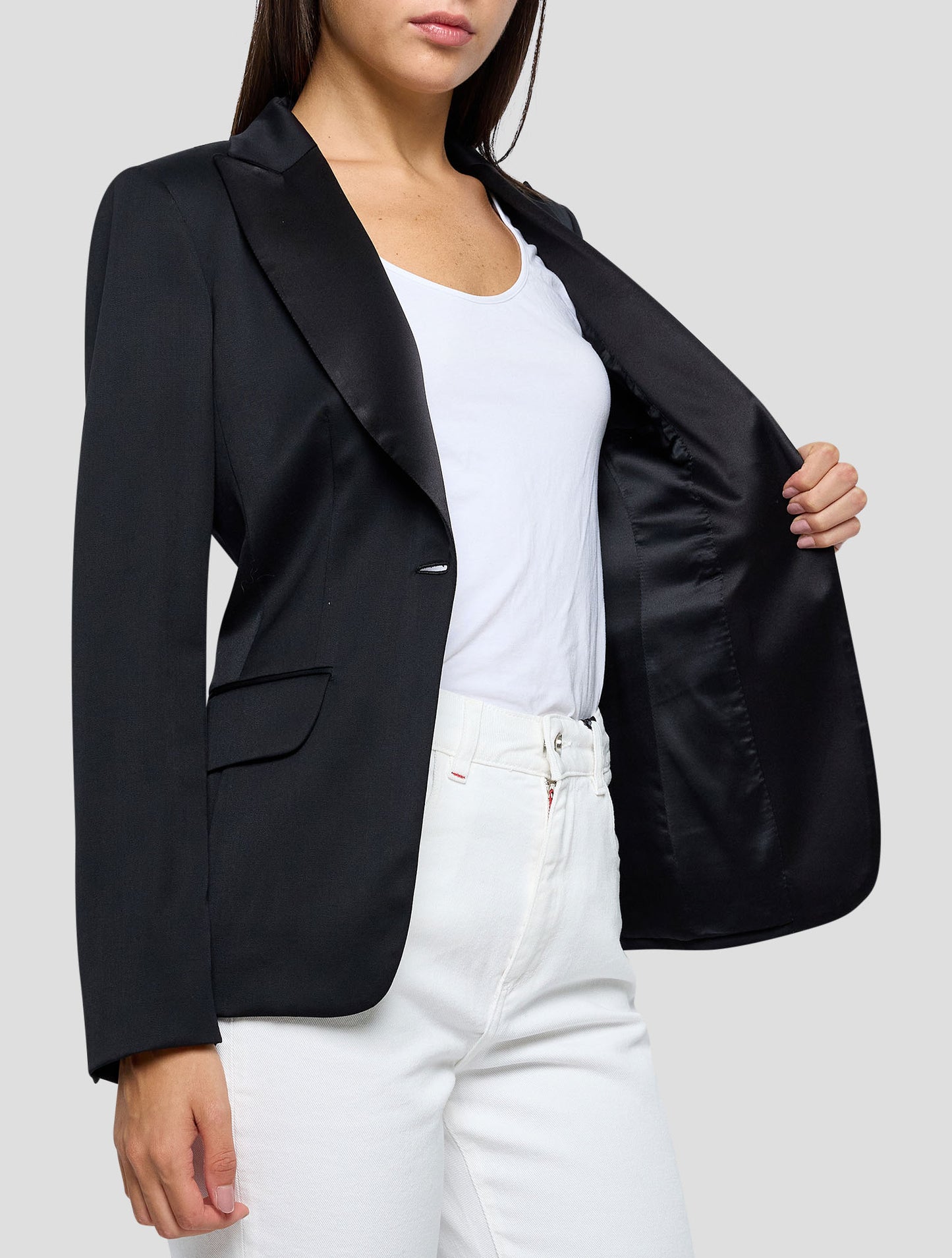 Kiton Black Virgin Wool Ea Blazer Women