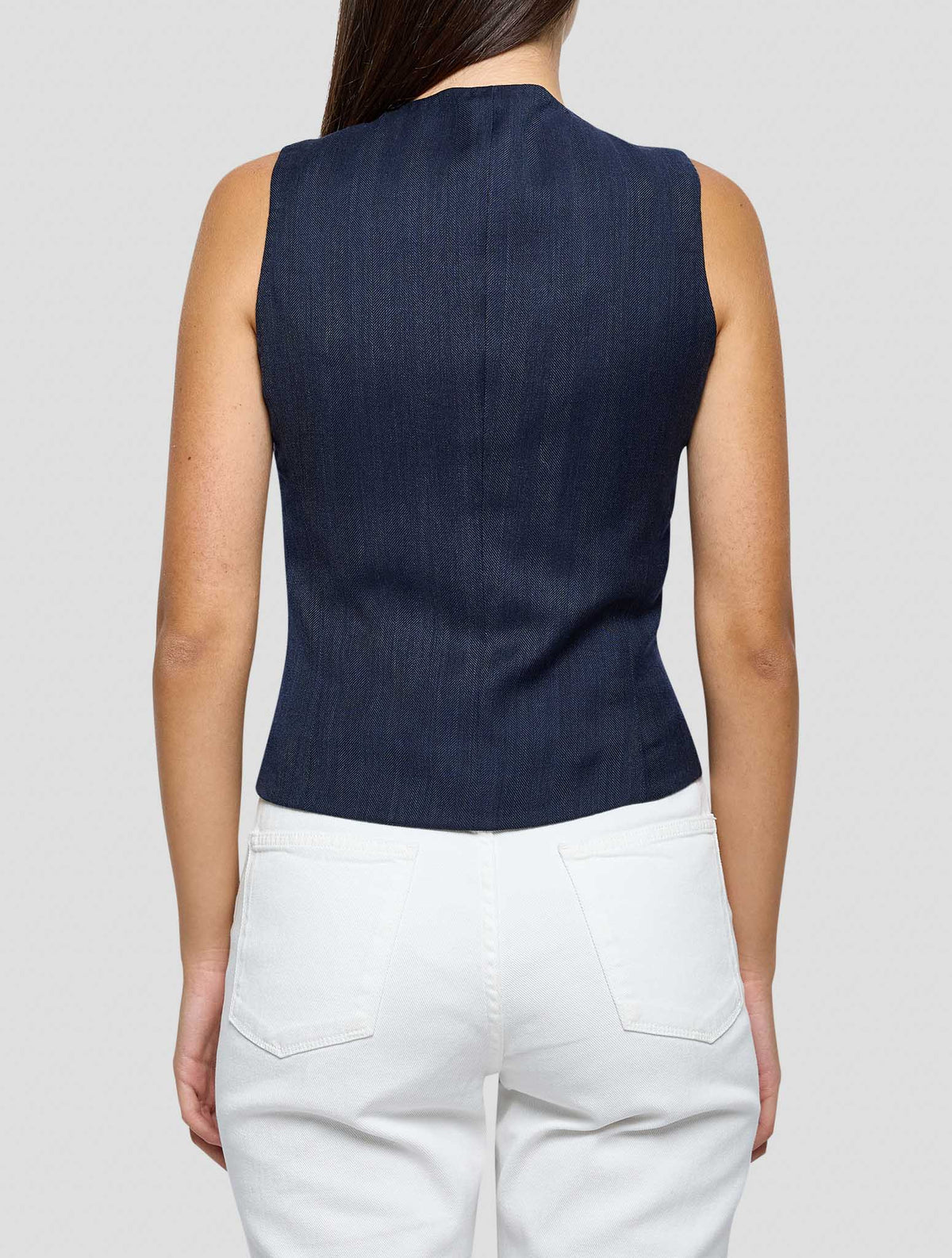 Kiton Blue Virgin Wool Vest Women