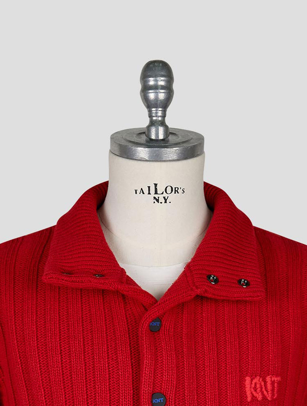 Kiton Knt Red Virgin Wool Coat