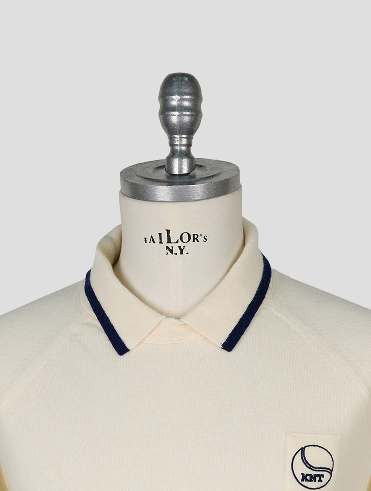 Kiton Knt White Wool Sweater Polo