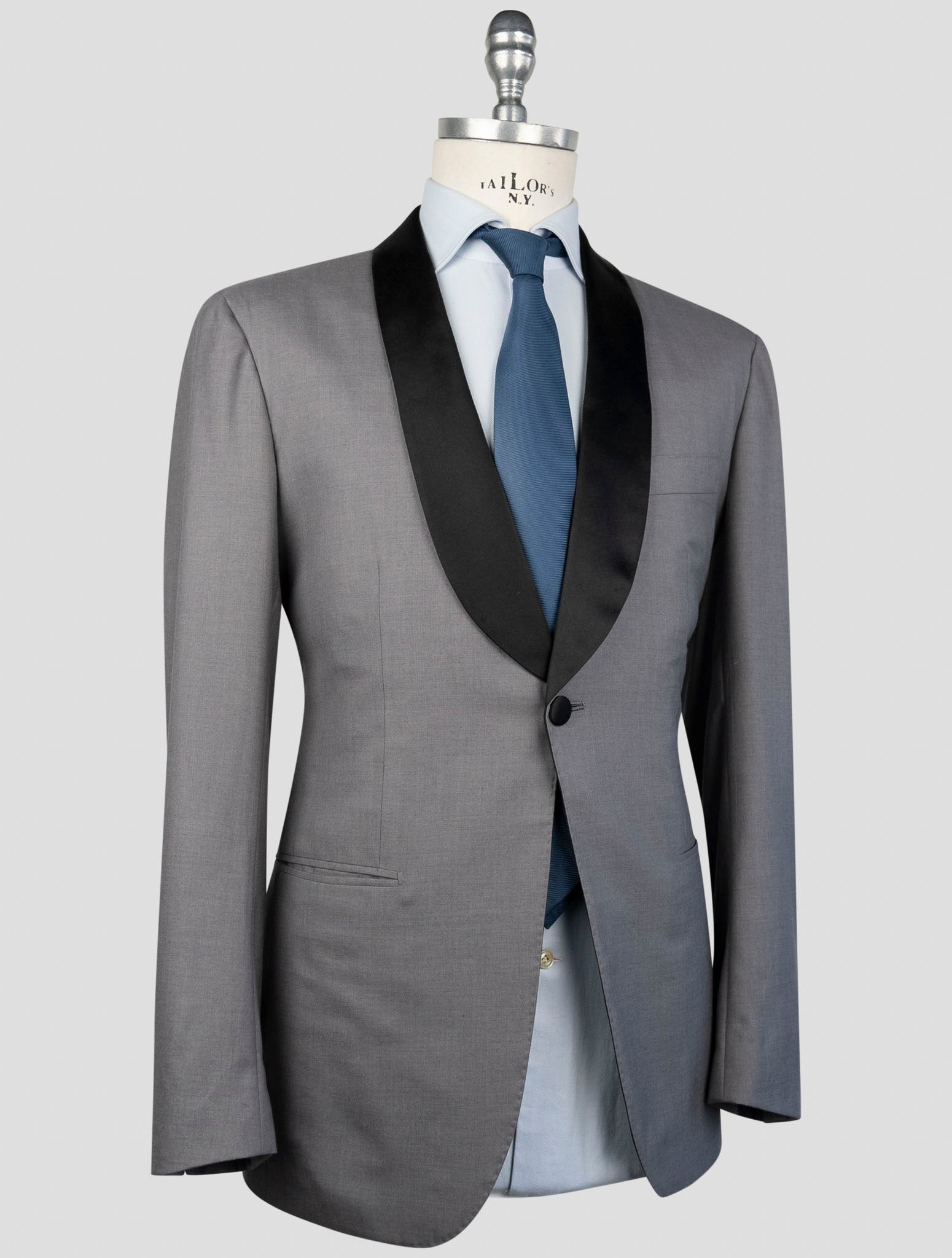 Kiton Gray Cashmere Silk Blazer