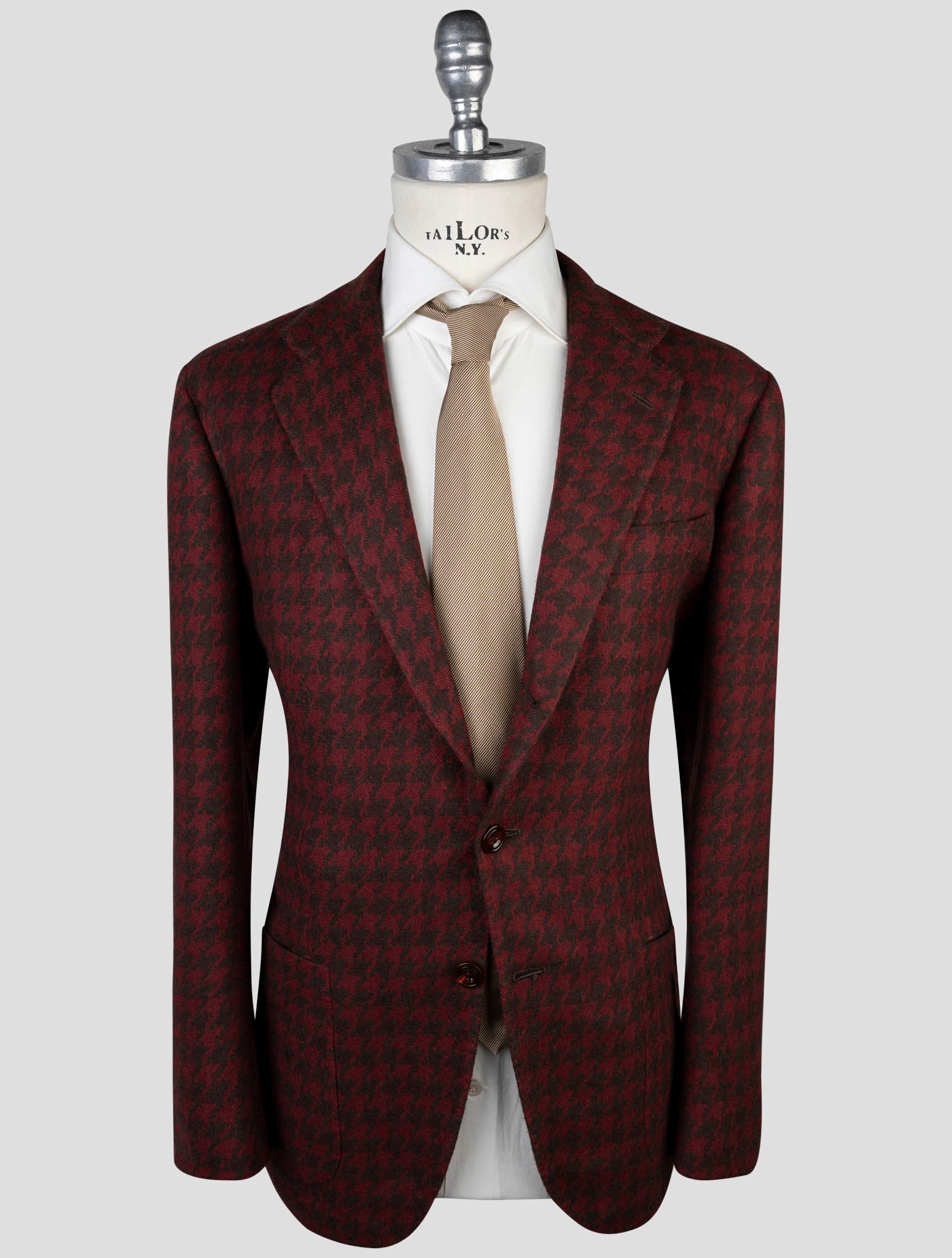 Kiton Brown Red Cashmere Blazer