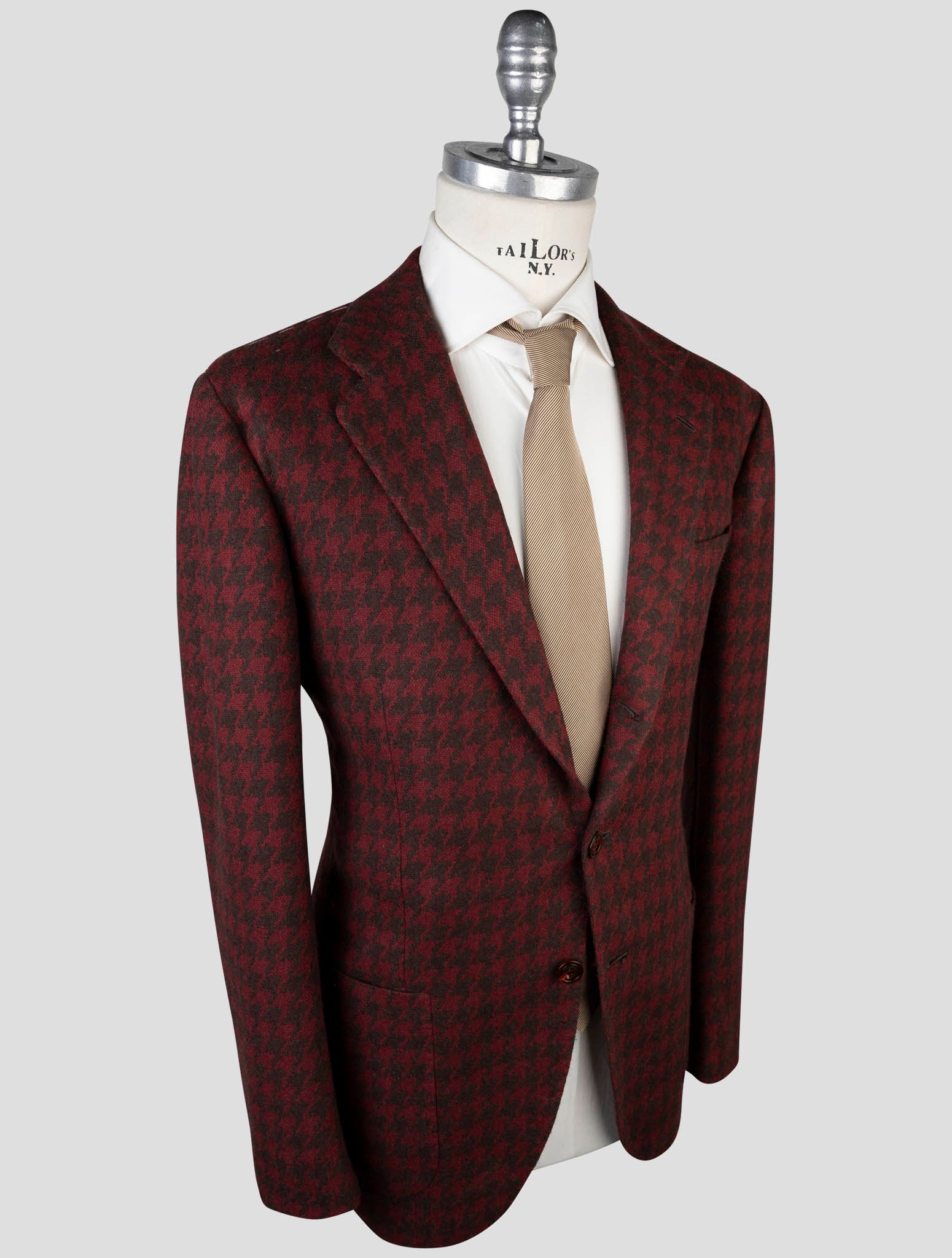 Kiton Brown Red Cashmere Blazer
