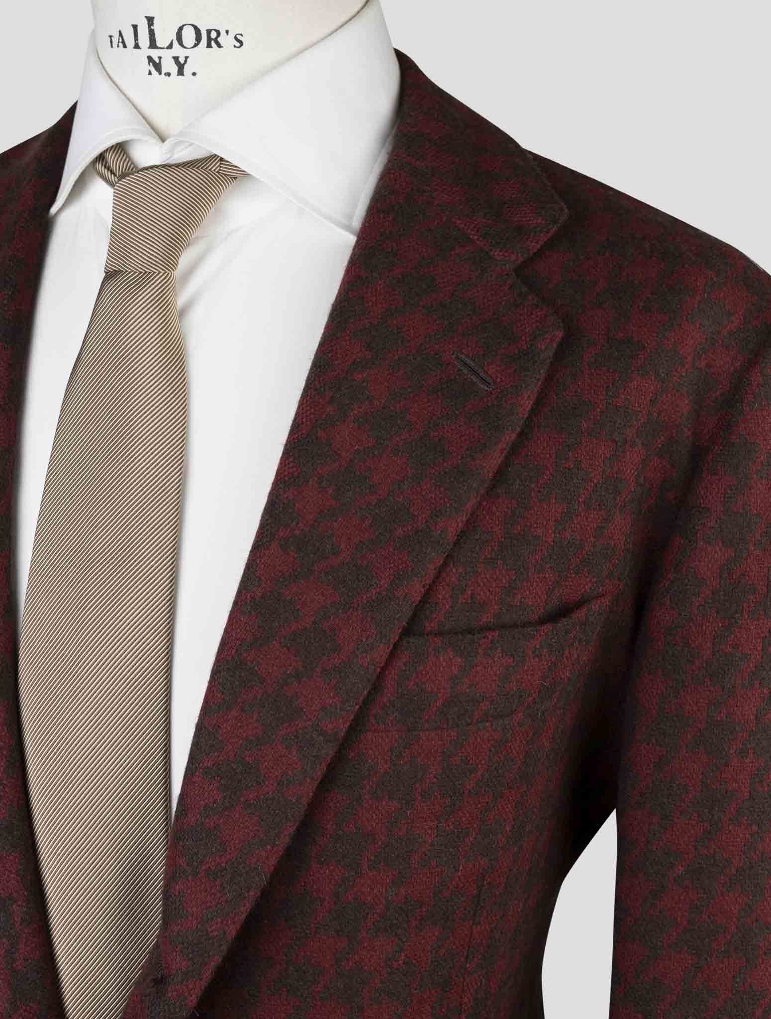 Kiton Brown Red Cashmere Blazer