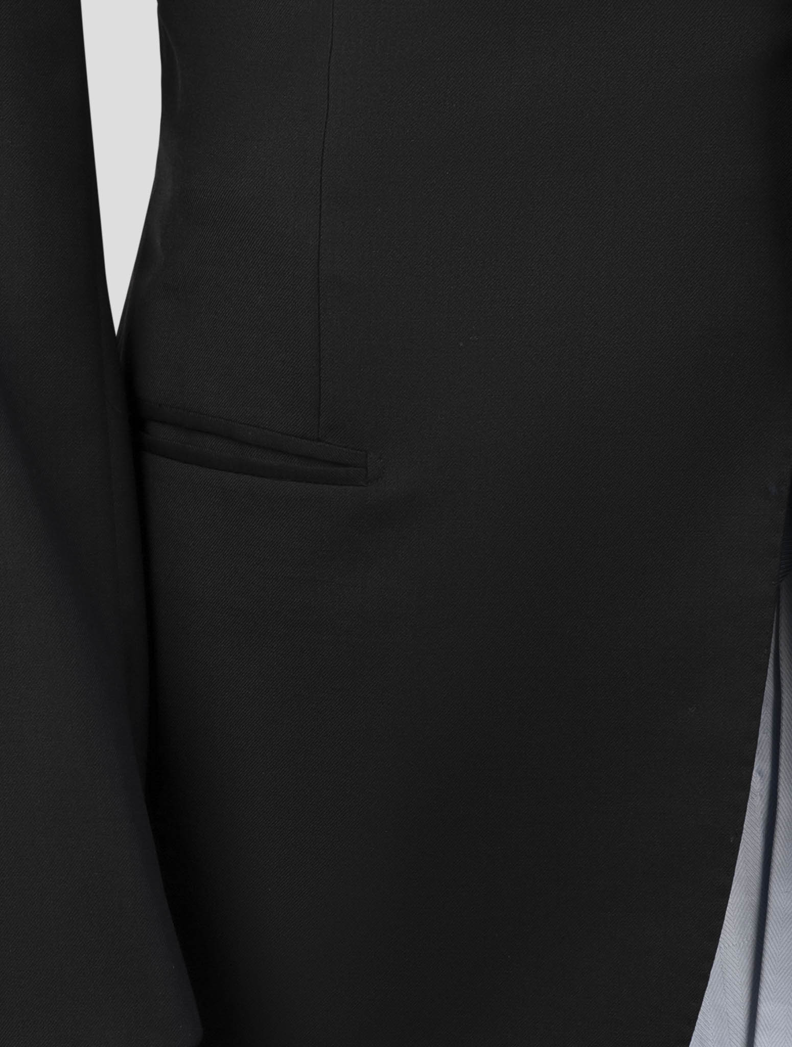 Kiton Black Wool 150's Diamante Blue Suit Smoking