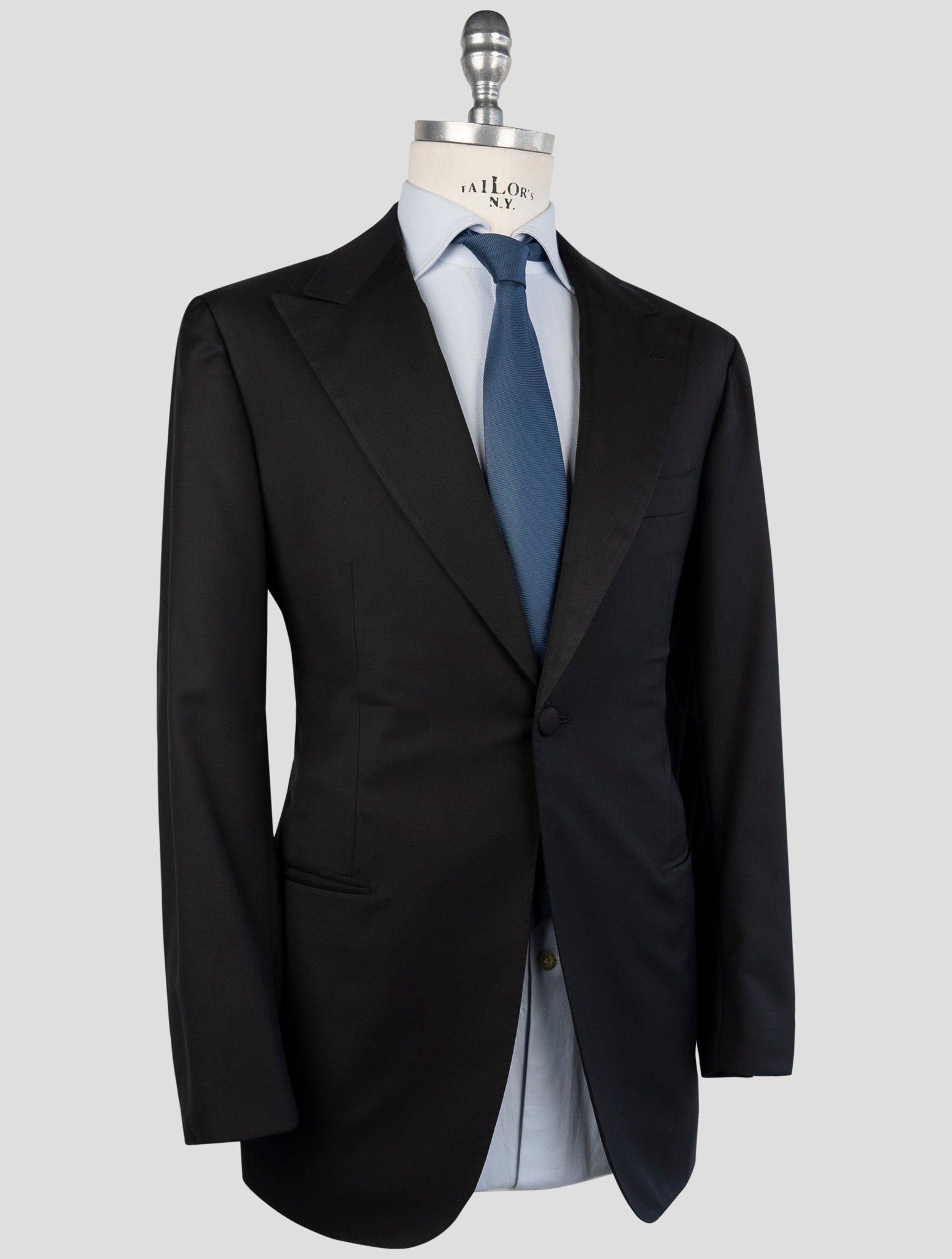 Kiton Black Wool 14 Micron Suit