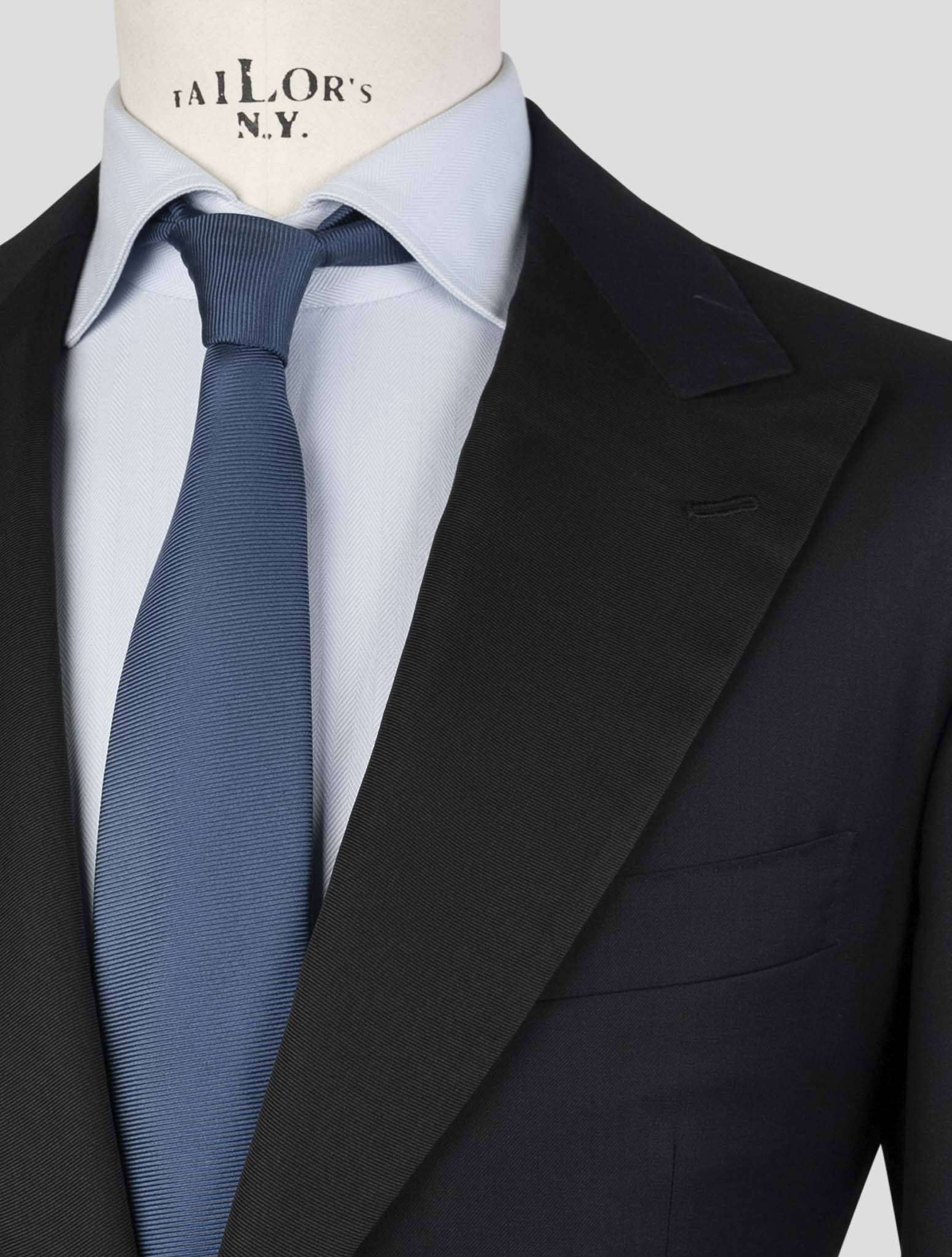 Kiton Black Wool 14 Micron Suit