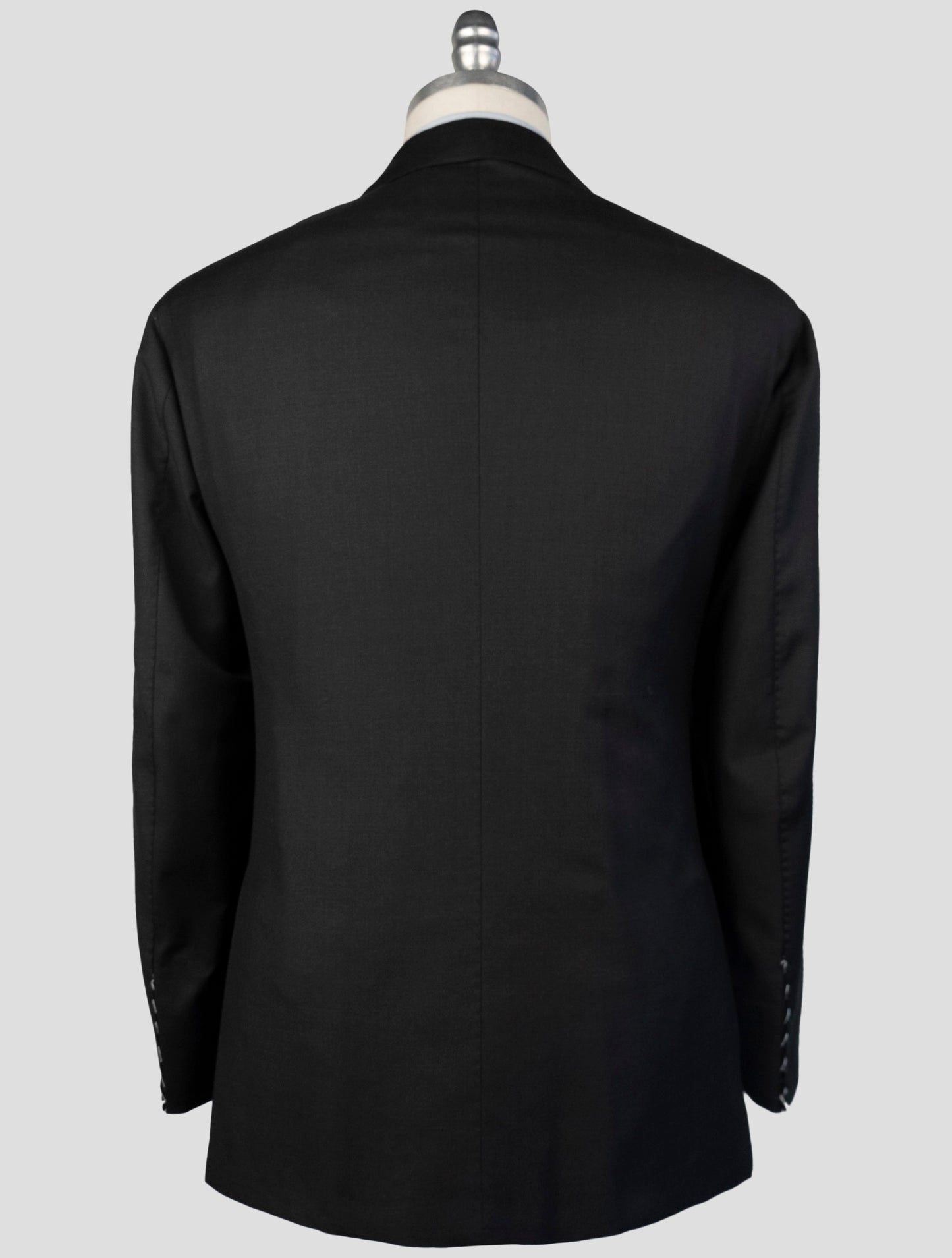 Kiton Black  Wool 150's Diamante Blue Blazer 2 Pieces