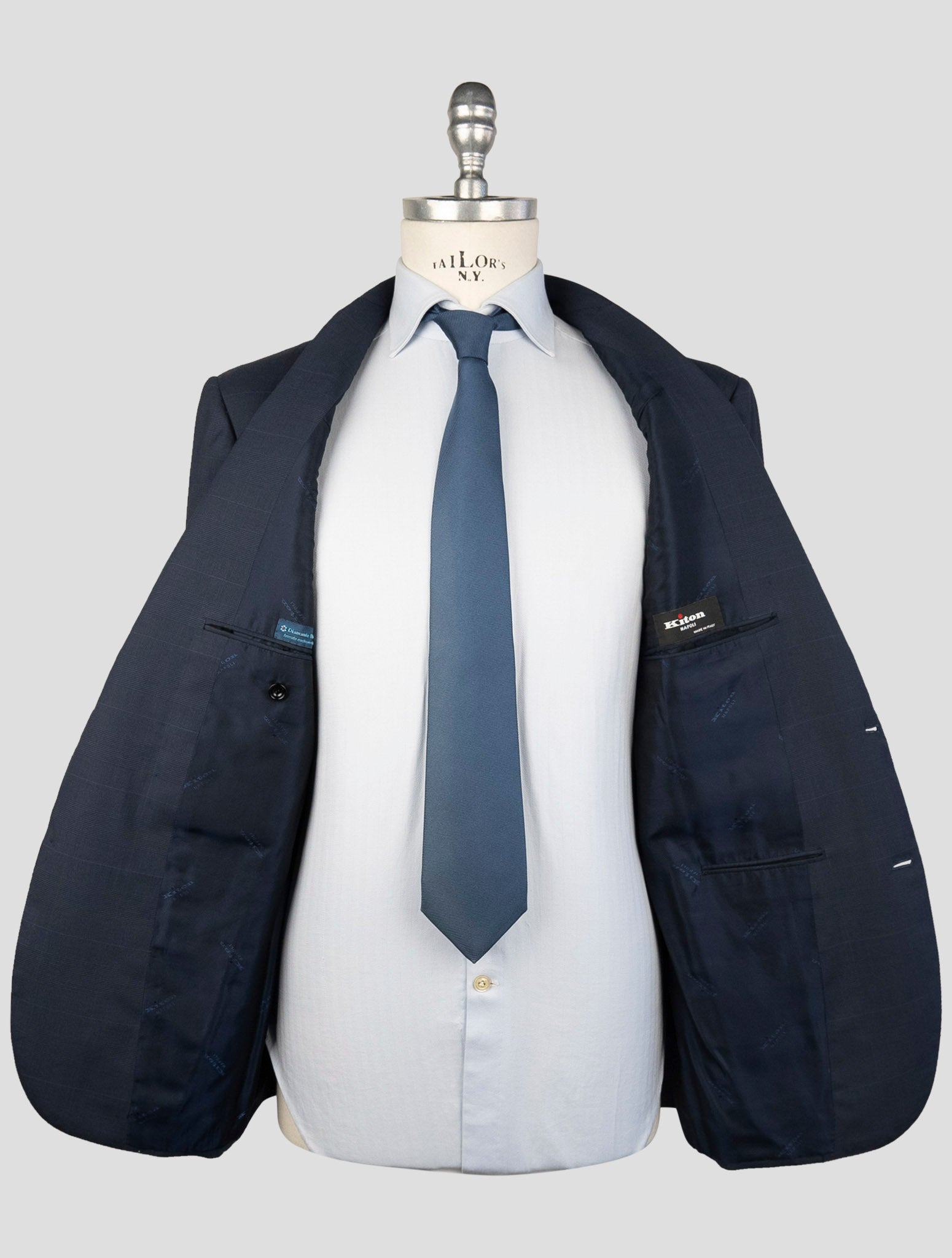 Kiton Blue  Wool 150's Diamante Blue Blazer