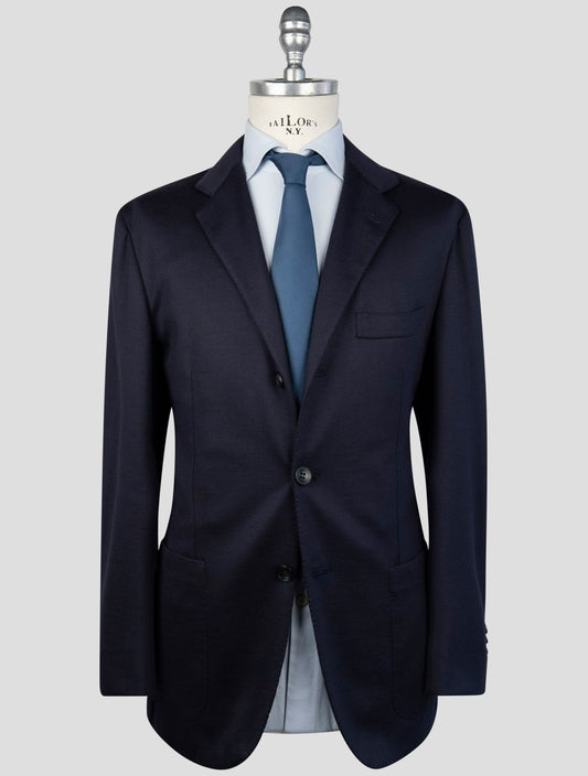 Kiton Blue Cashmere Pl Blazer