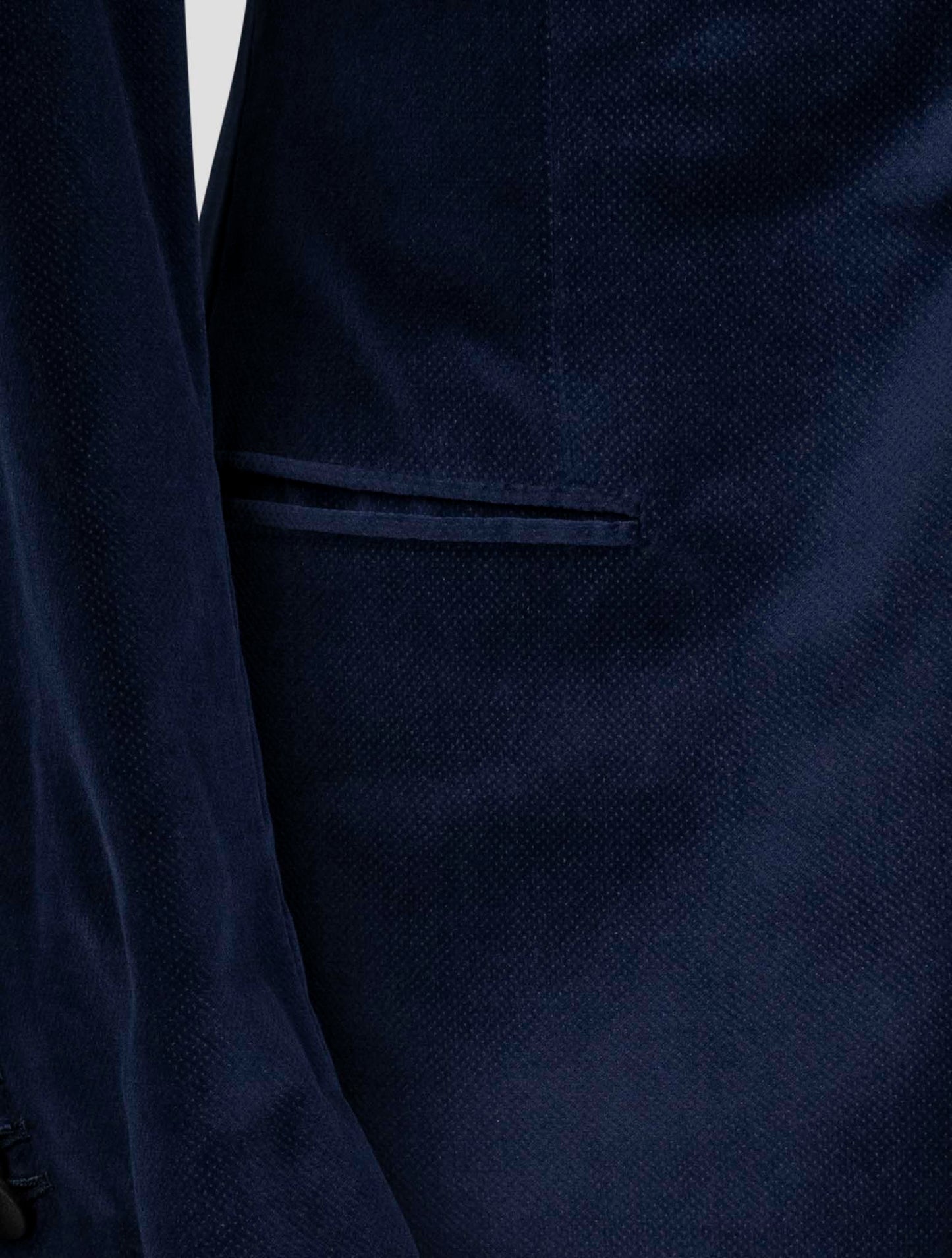 Kiton Blue Cotton Blazer Smoking