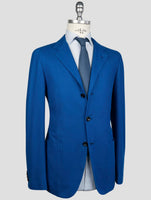 Kiton Blue Cotton Blazer