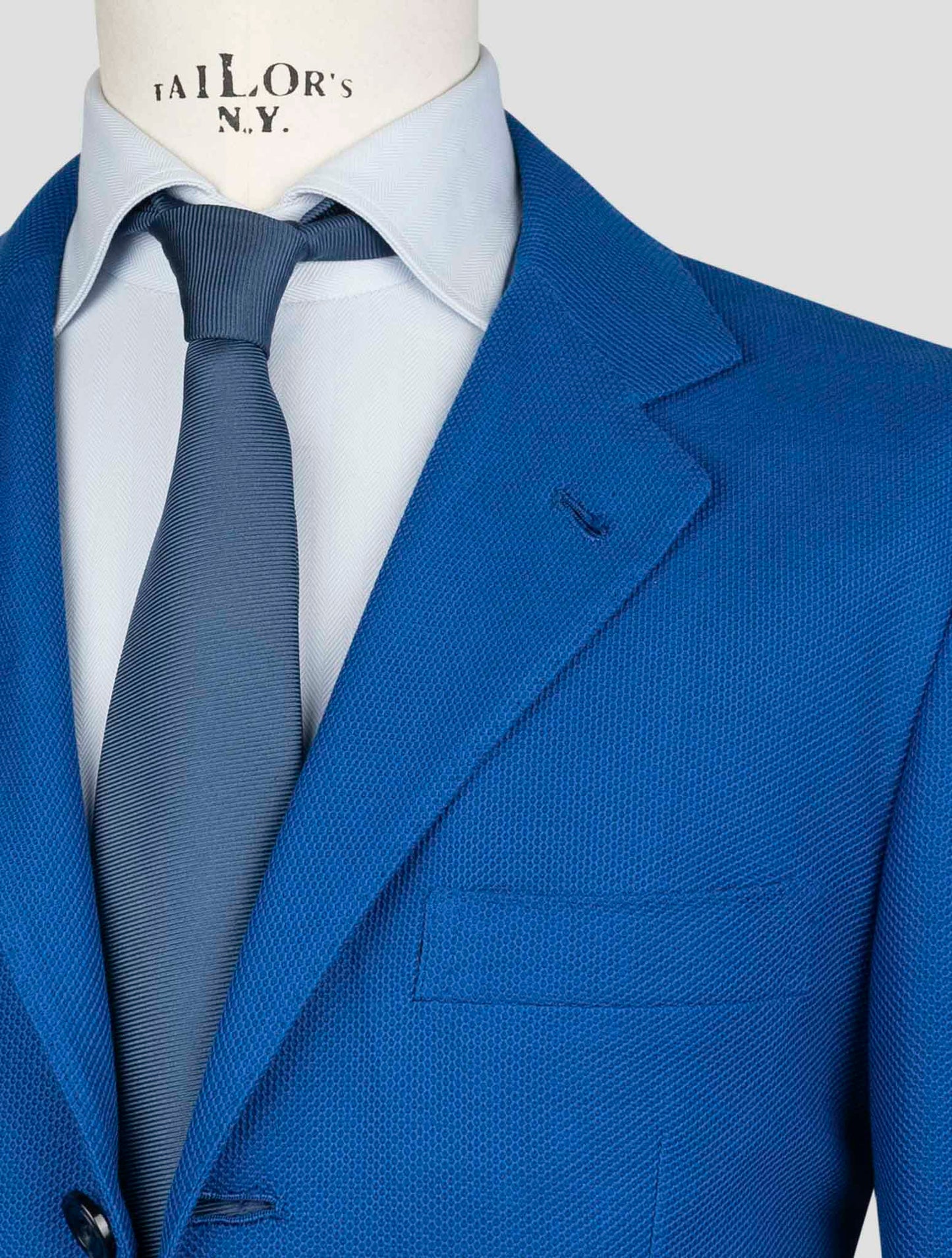 Kiton Blue Cotton Blazer