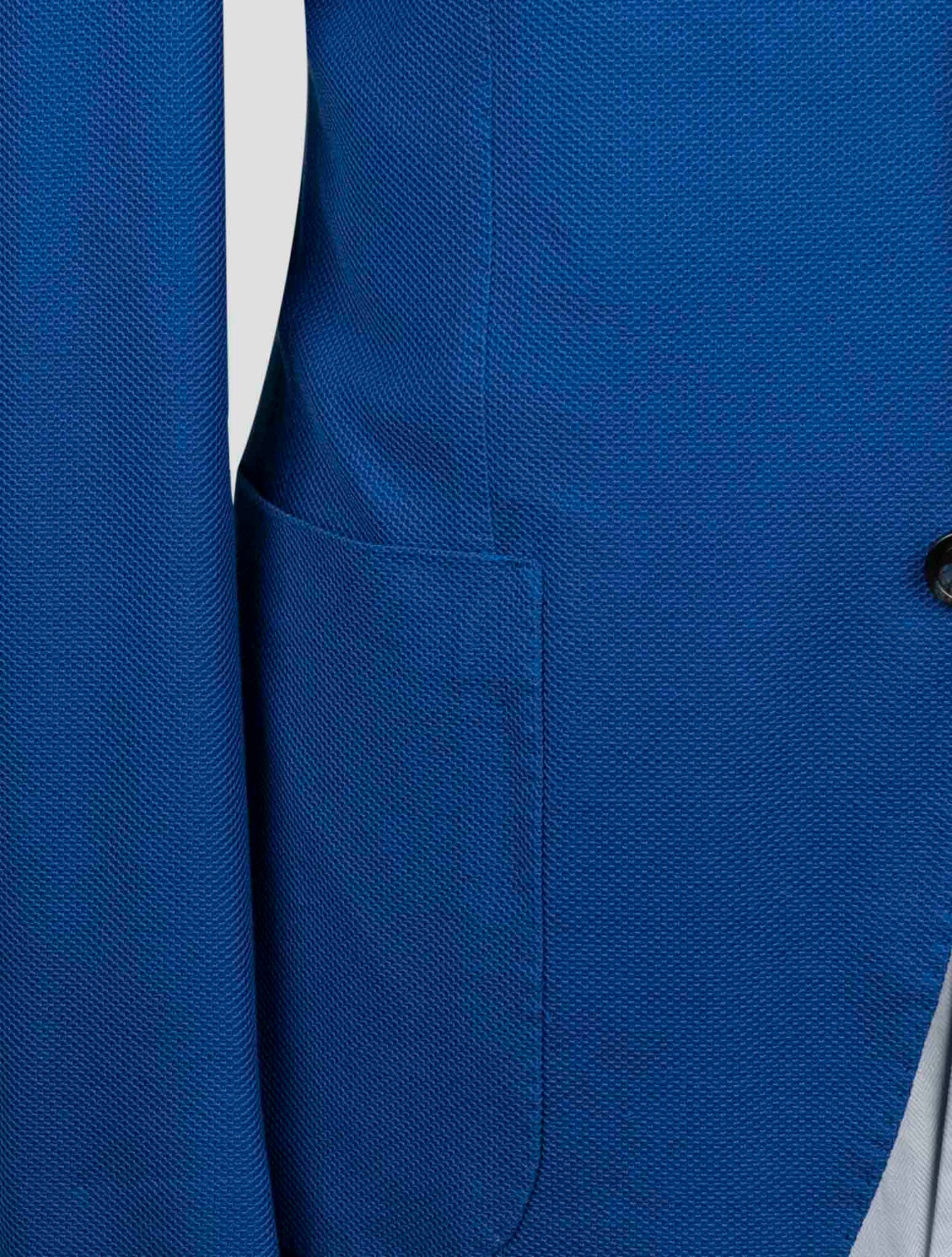 Kiton Blue Cotton Blazer
