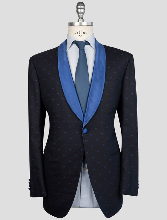 Kiton KNT Blue Virgin Wool Blazer Smoking