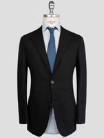 Kiton Black Virgin Wool Ea Blazer