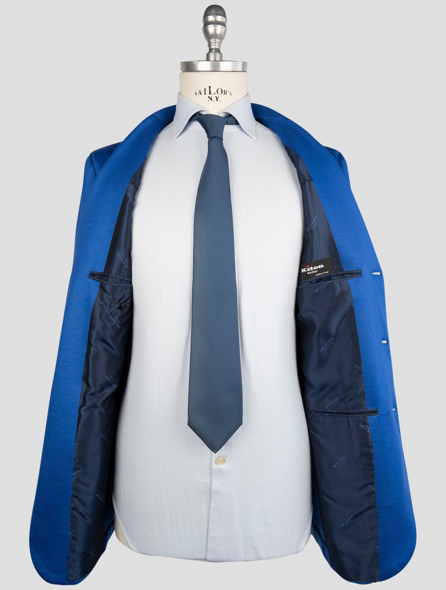 Kiton Blue Cashmere Pl Blazer