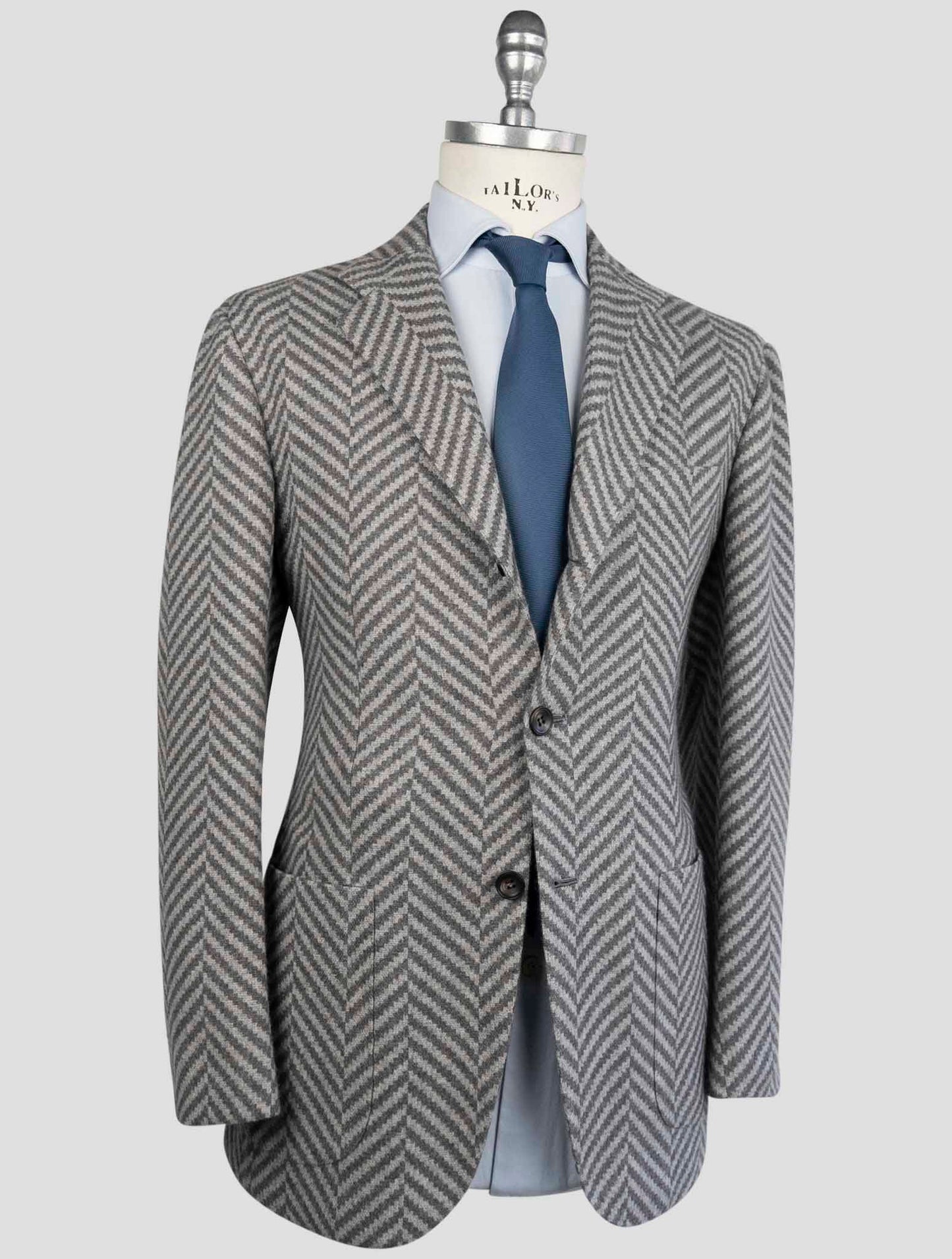 Kiton Gray Cashmere Blazer