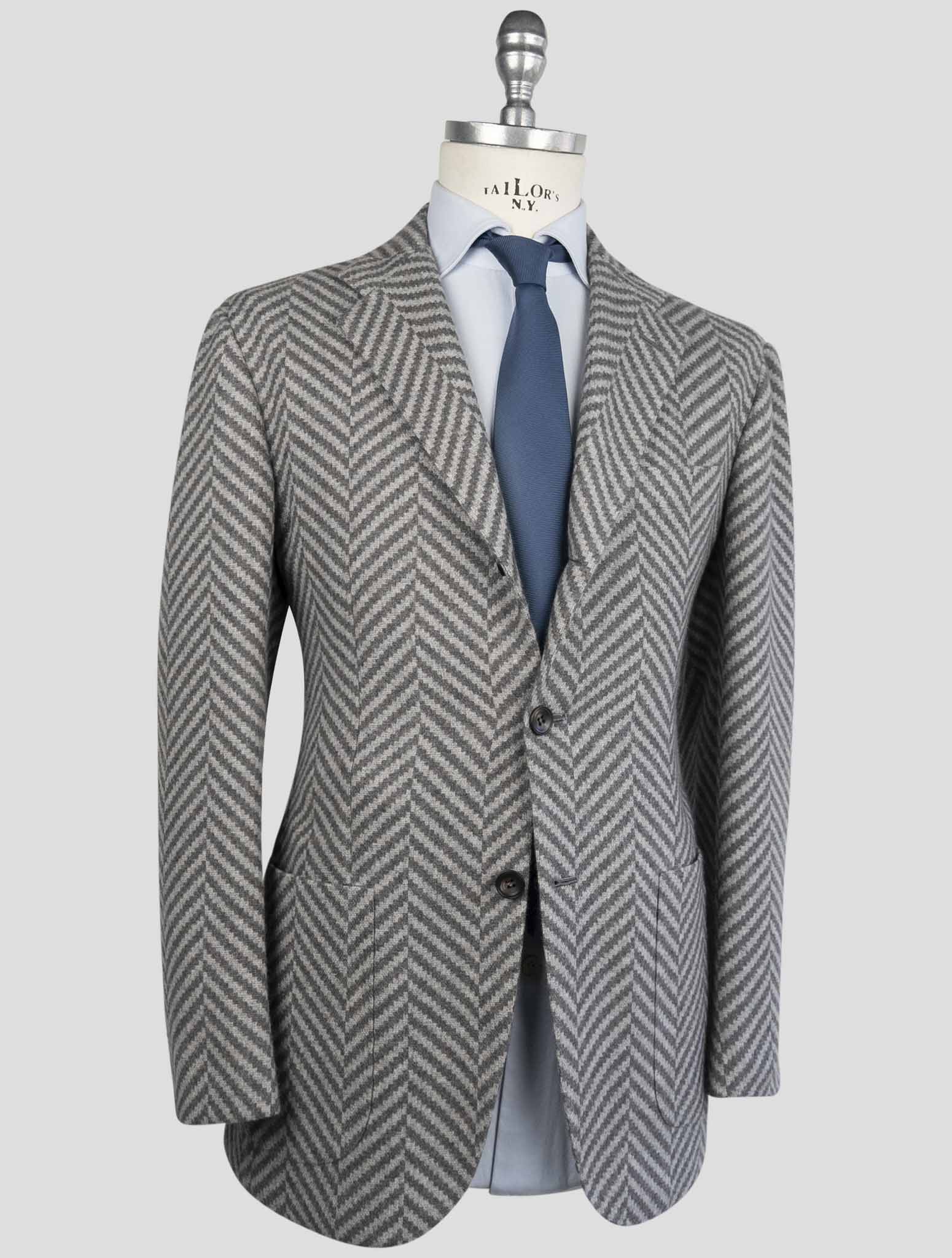 Kiton Gray Cashmere Blazer