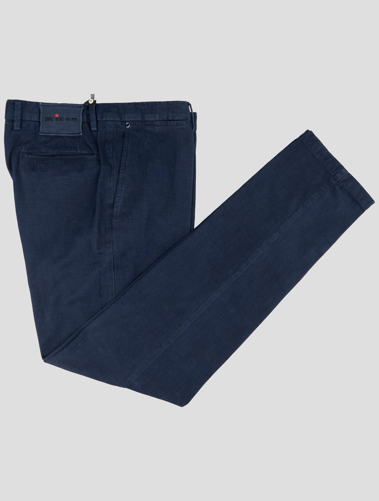 Kiton Blue Cotton Cashmere Pants