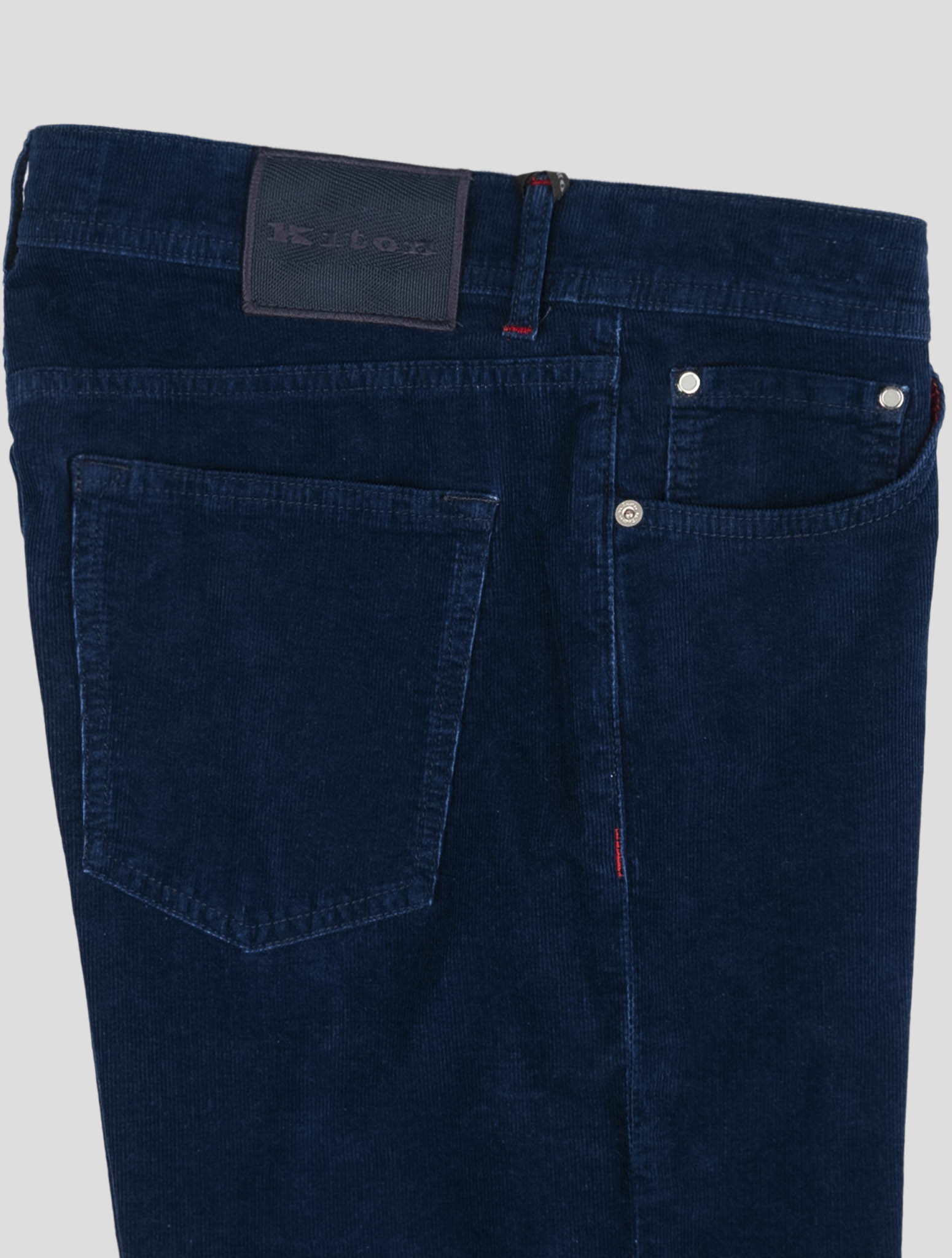 Kiton Blue Cotton Cashmere Ea Velvet Jeans