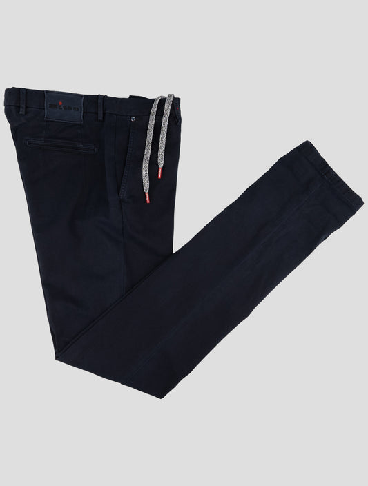 Kiton Blue Cotton Ea Pants