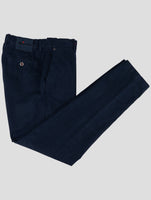 Kiton Blue Cotton Ea Pants