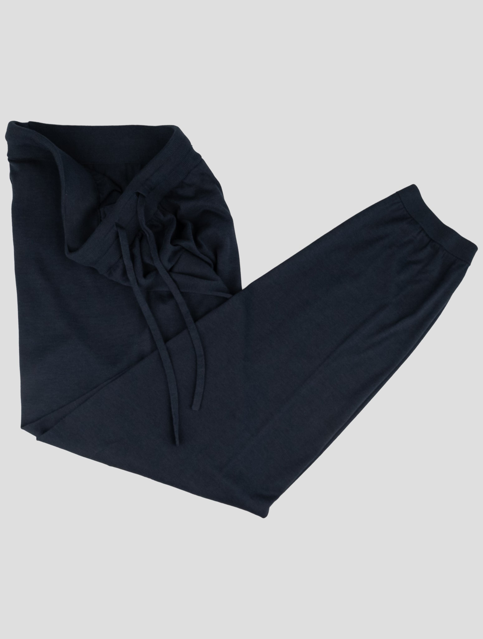 Kiton Blue Cotton Silk Pants