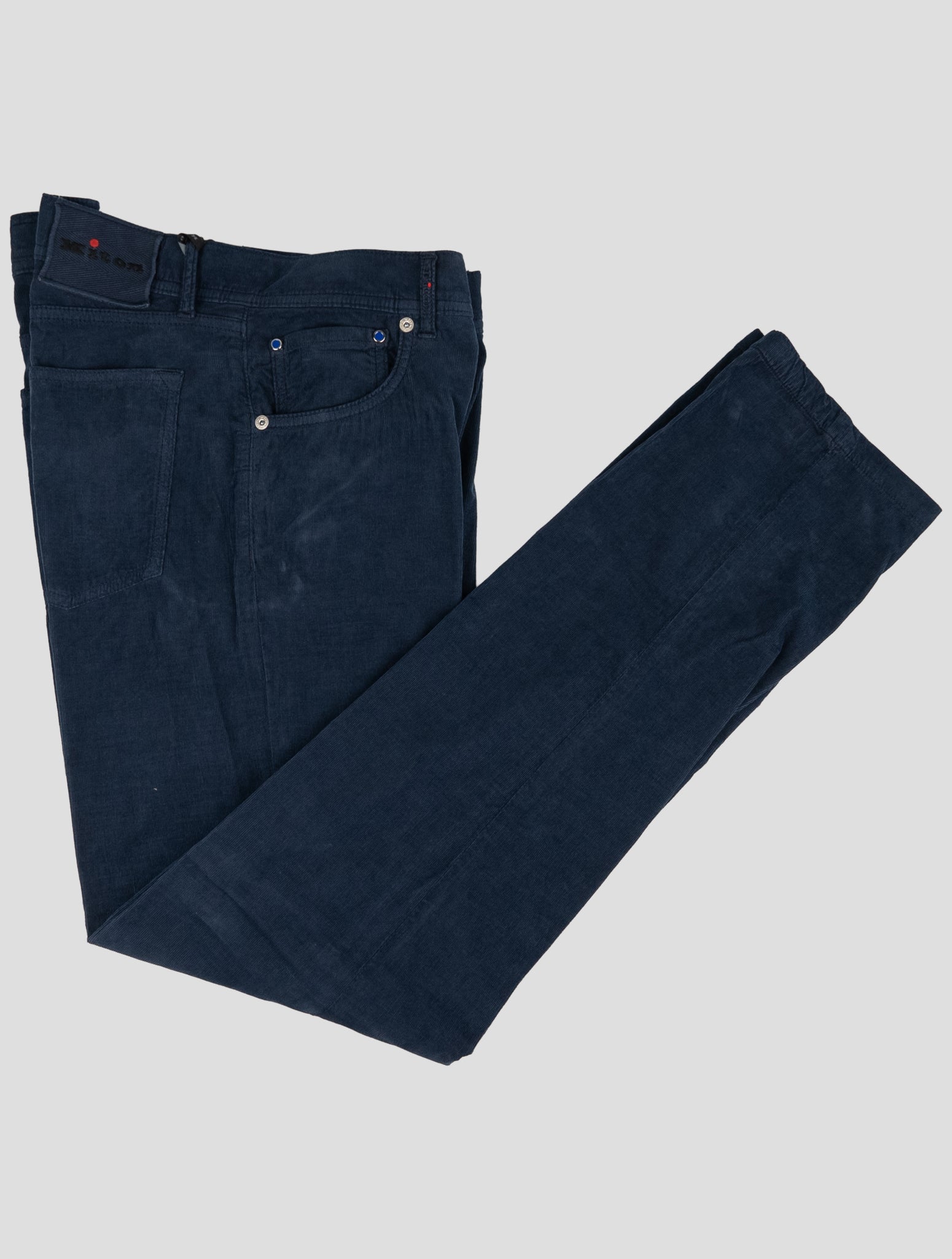 Kiton Blue Cotton silk Ea VelvetPants