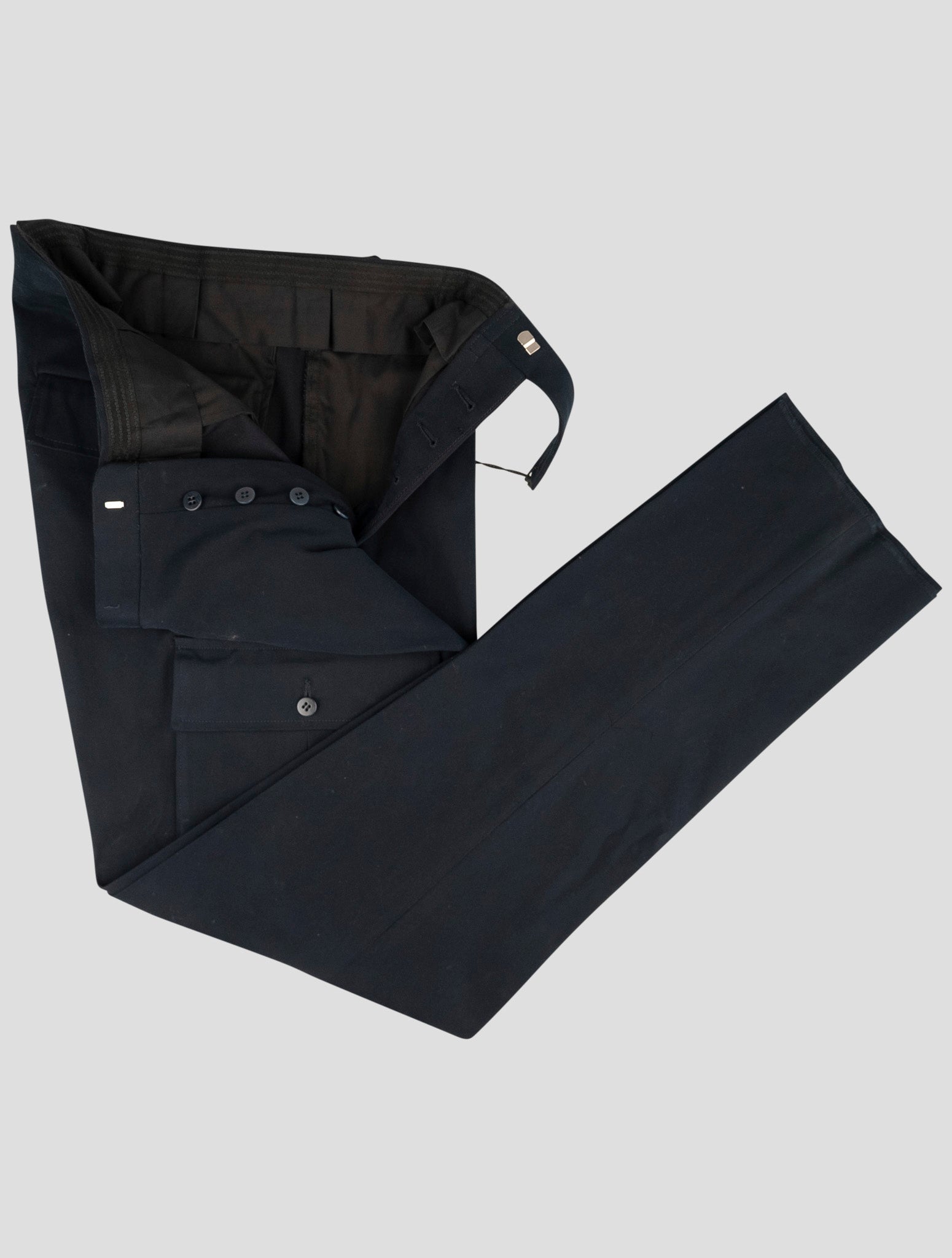 Kiton Blue Cotton Ea Pants