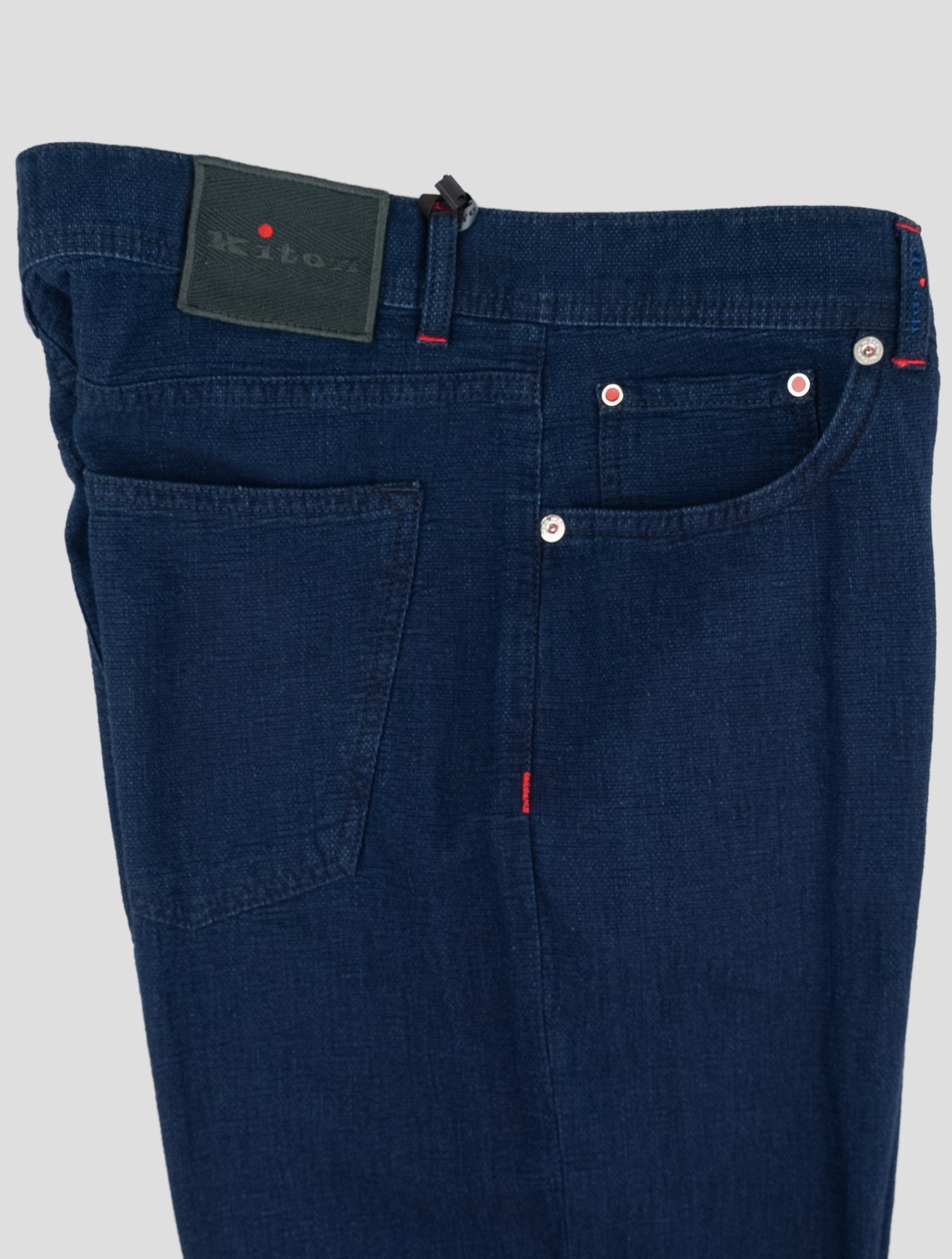 Kiton Blue Cotton Jeans