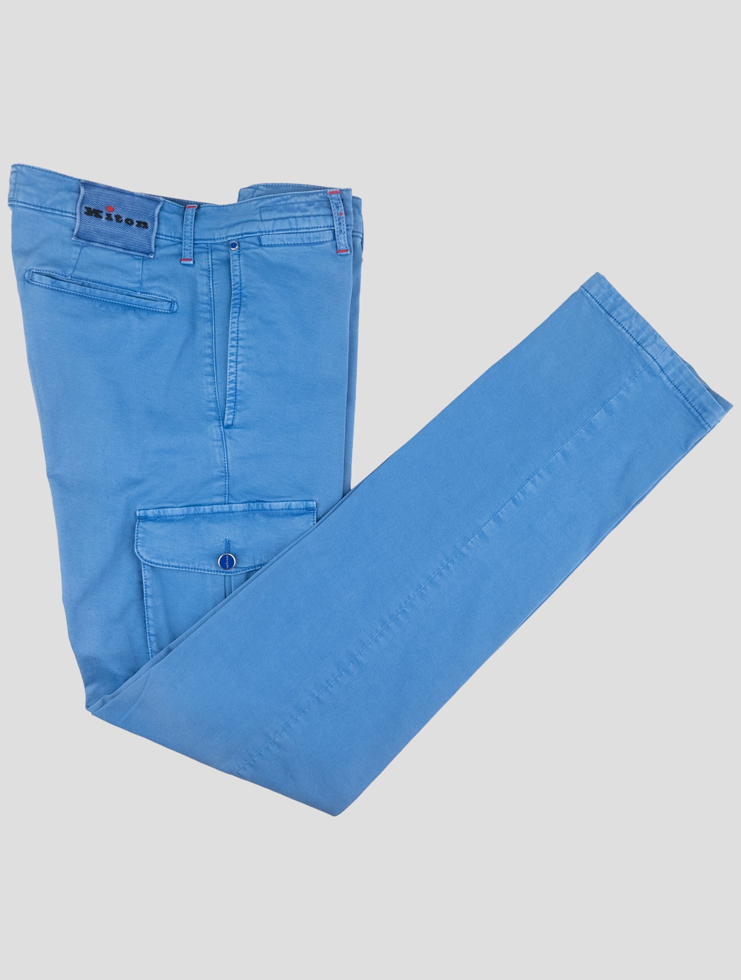 Kiton Blue Cotton Cargo Pants