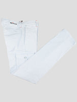 Kiton Light Blue Cotton Ea Cargo Pants