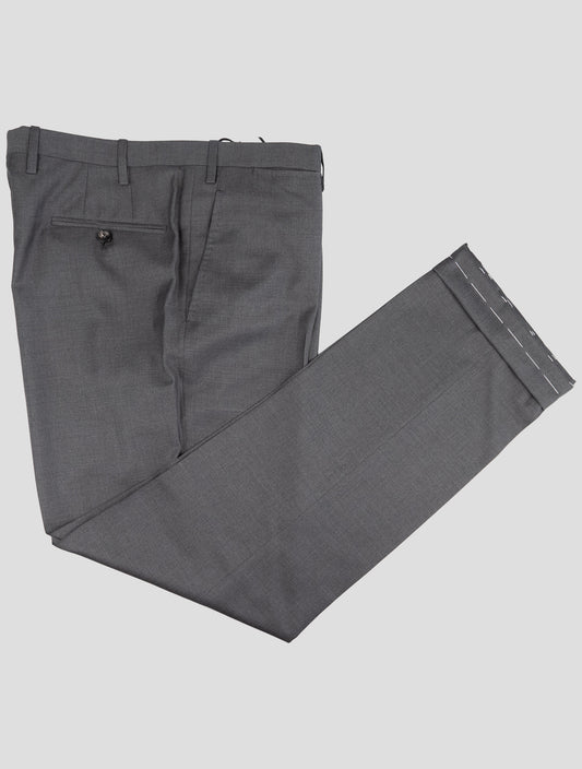 Kiton Gray Wool Dress Pants