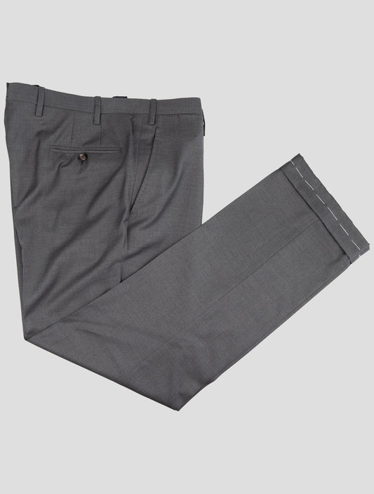 Kiton Gray Wool Dress Pants