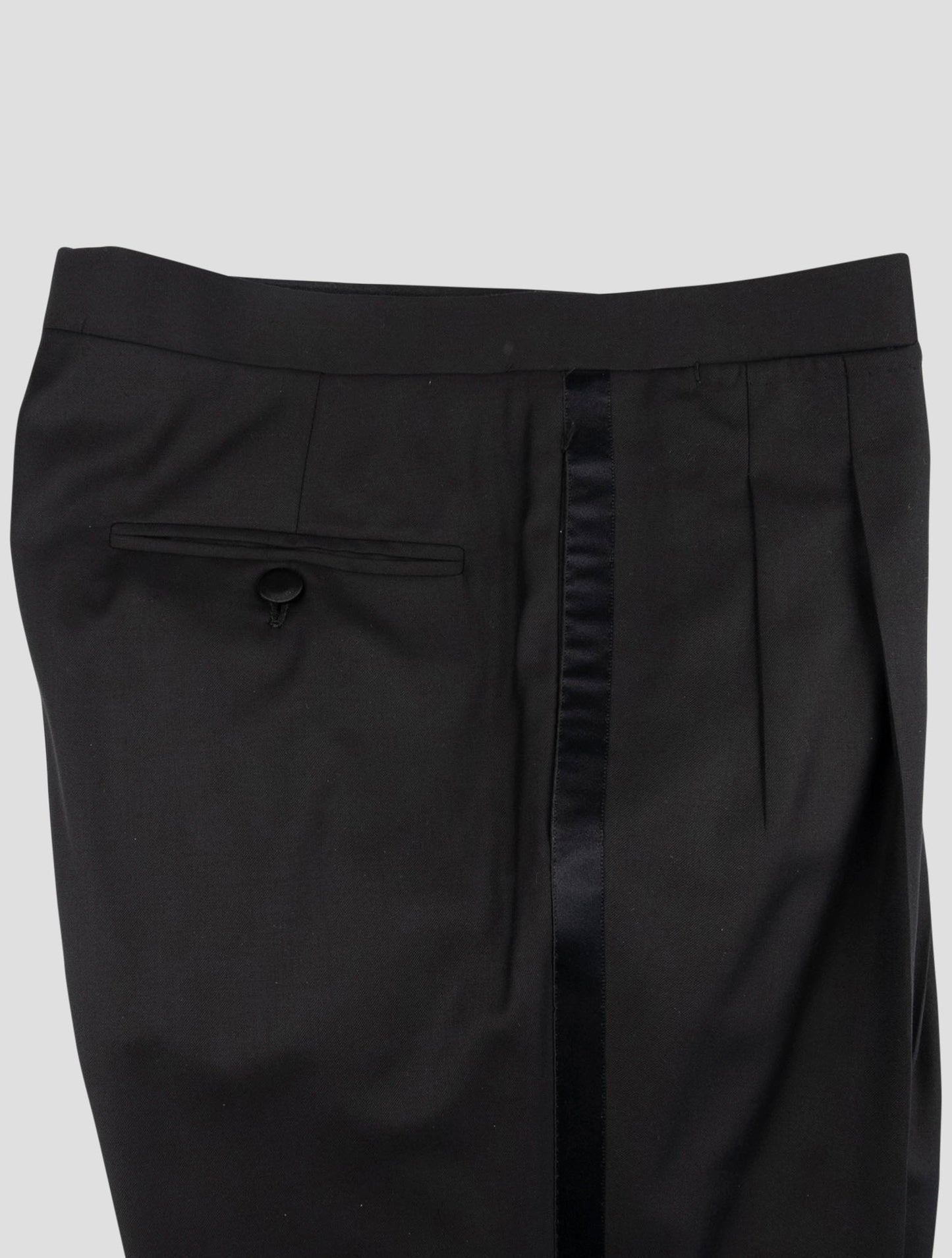Kiton Black Wool 150's Dress Pants