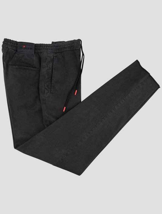 Kiton Black Lyocell Cotton Ea Pants