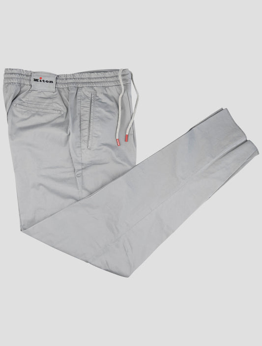 Kiton Gray Cotton Ea Pants