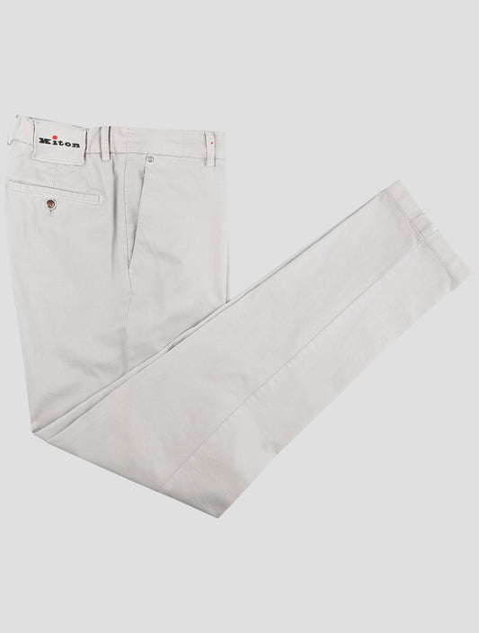 Kiton Gray Cotton Cashmere Ea Pants