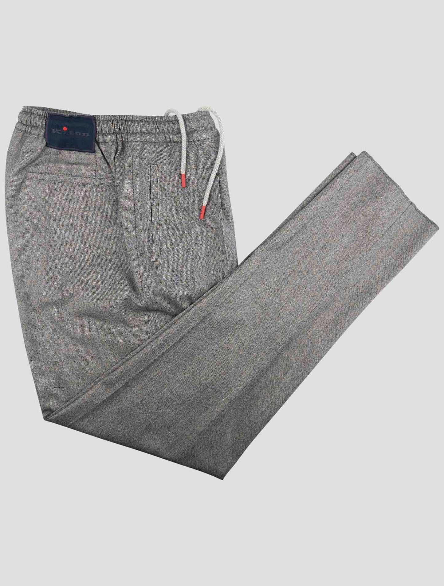 Kiton  Gray Virgin Wool Cashmere Pa Ea Pants